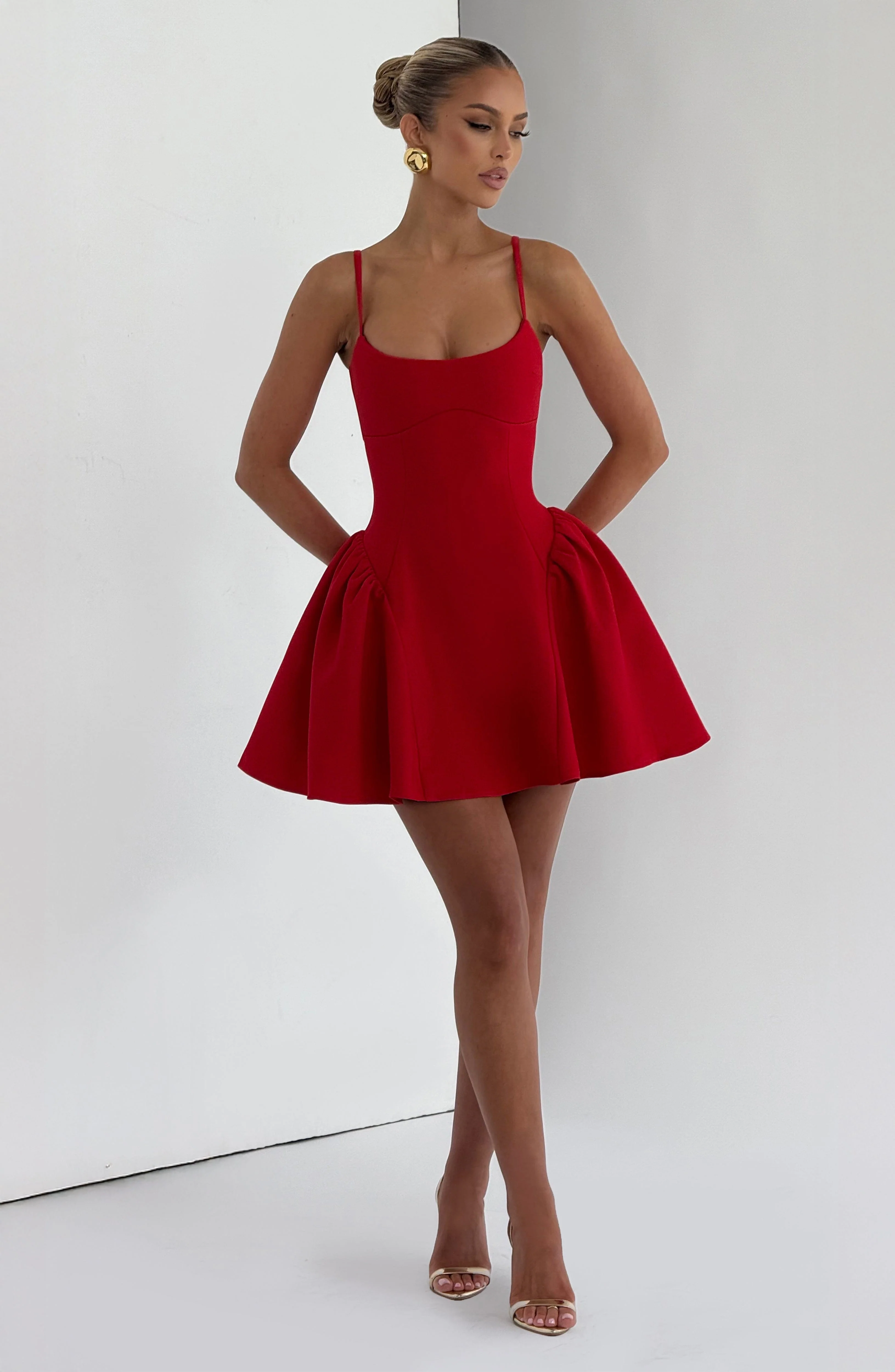 Kiah Mini Dress - Red - Image 6