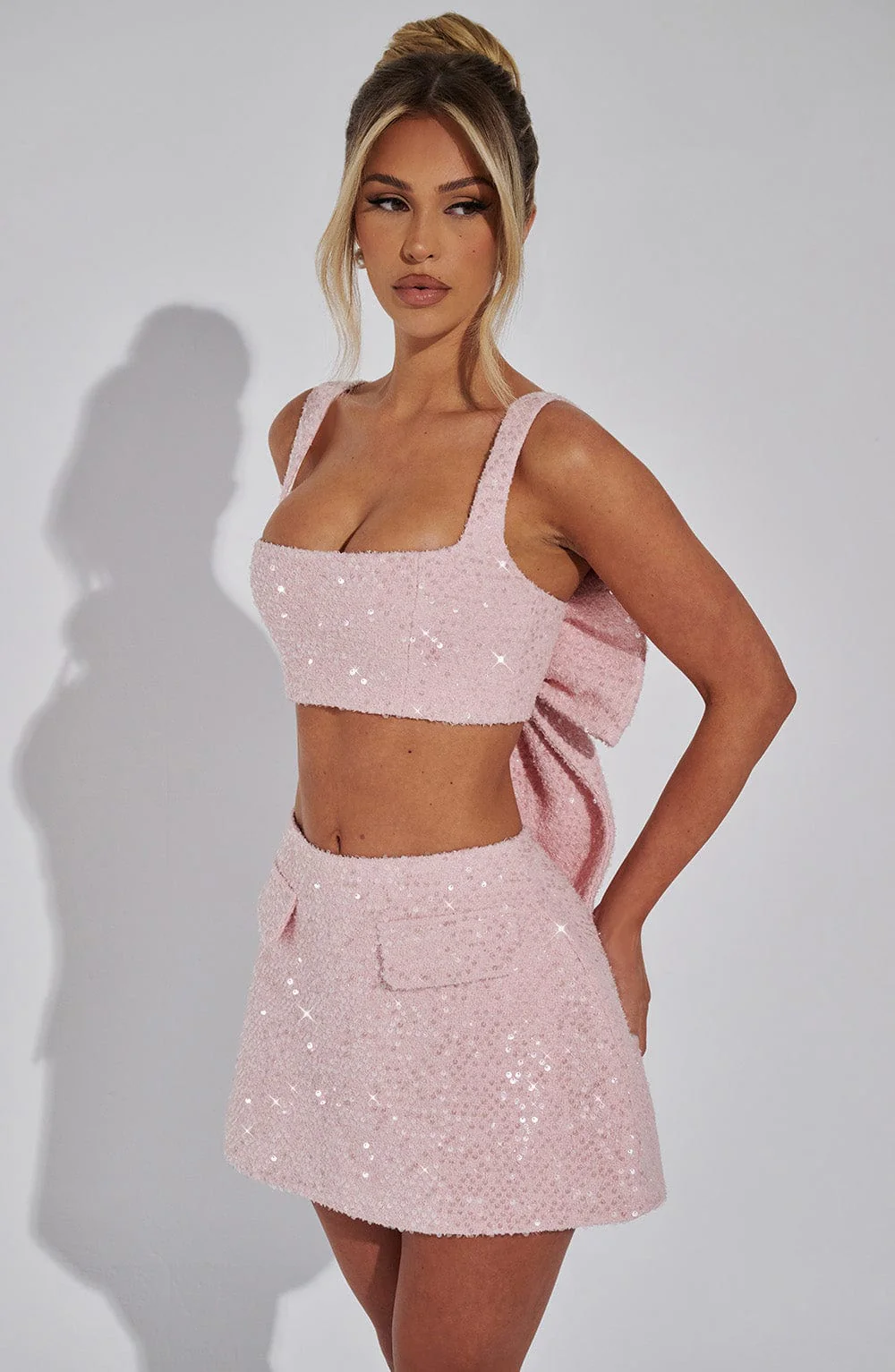 Kiri Mini Skirt - Blush - Image 6