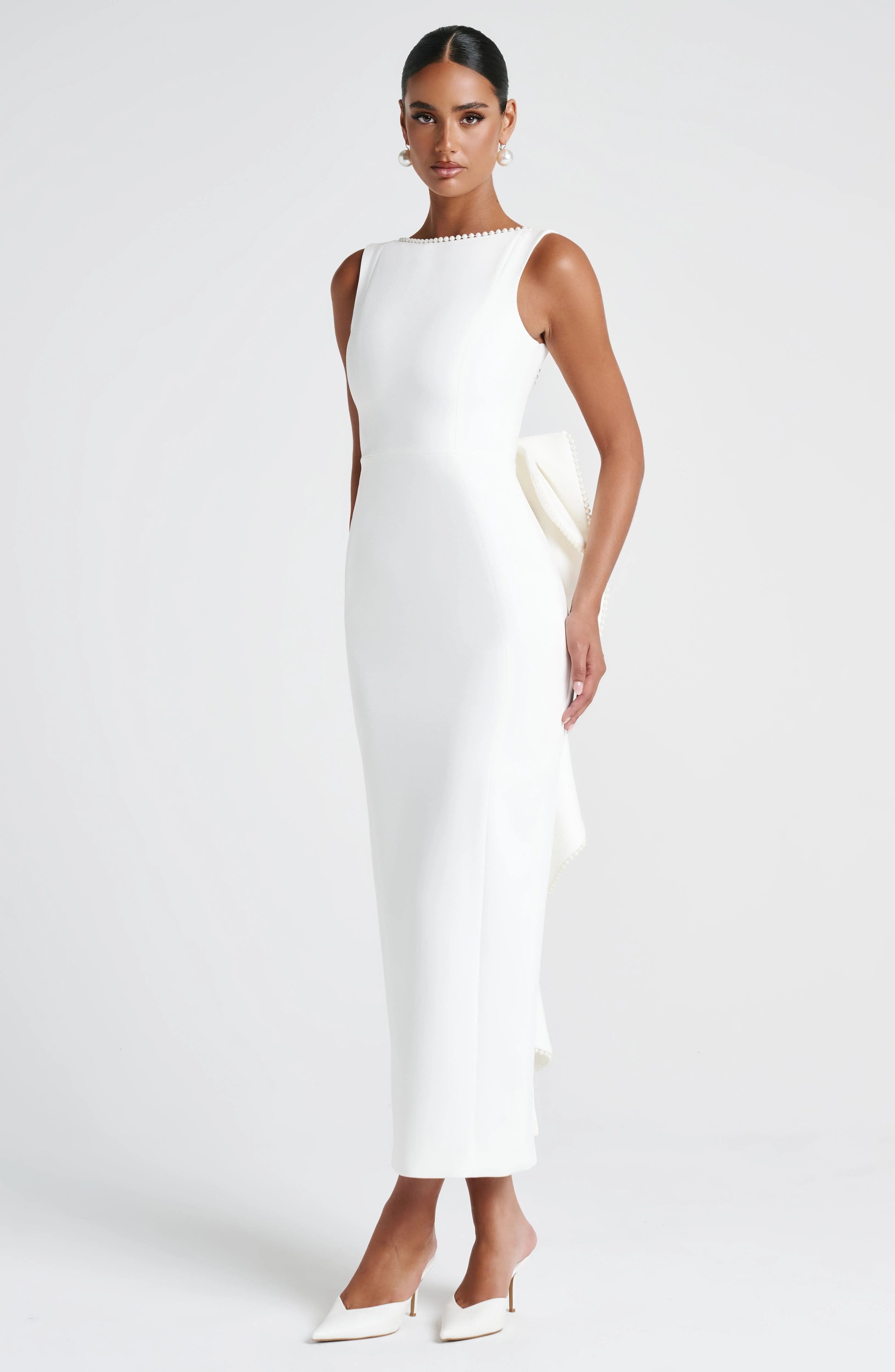 Lana Midaxi Dress - Ivory - Image 5