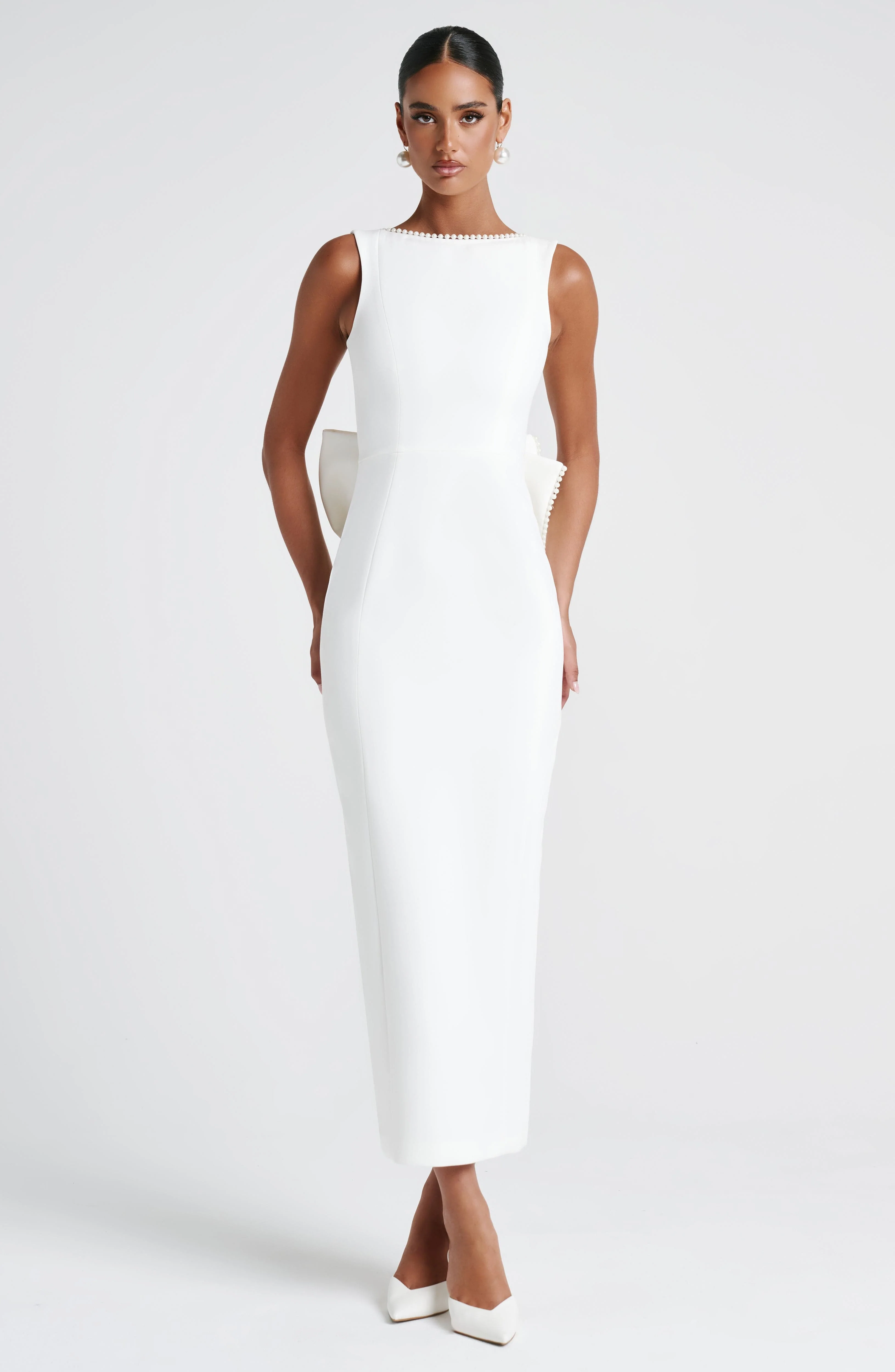 Lana Midaxi Dress - Ivory - Image 8