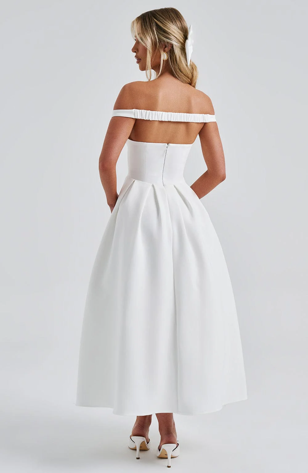 Lanetta Midi Dress - Ivory - Image 9