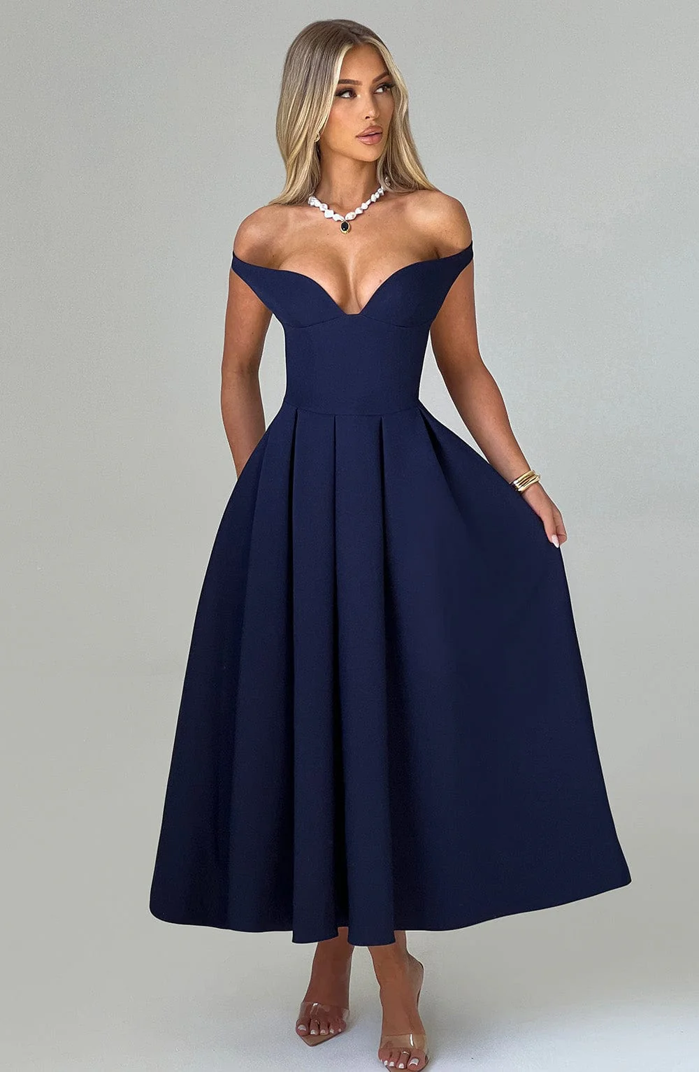 Lanetta Midi Dress - Navy - Image 6