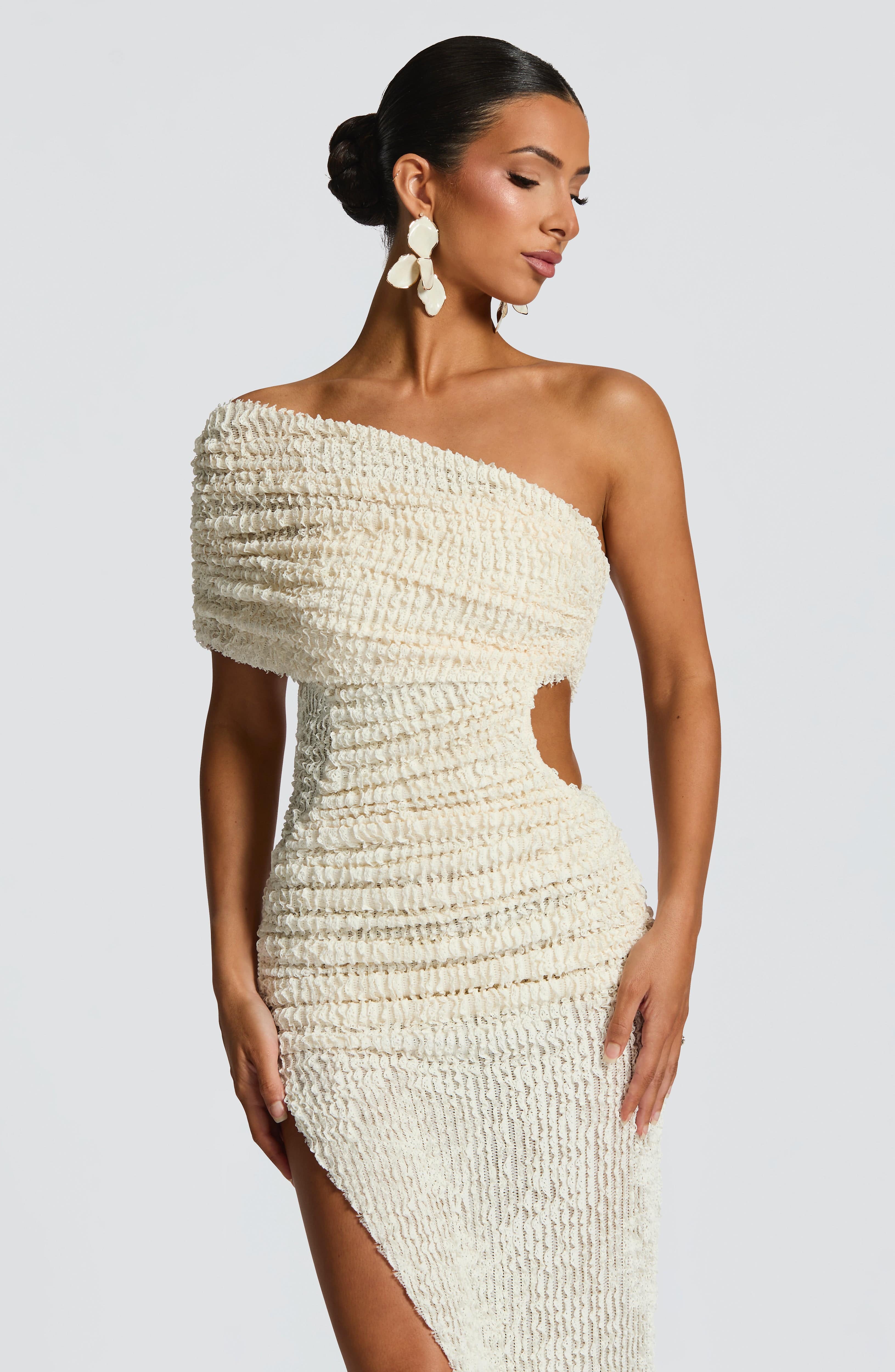 Laverna Midi Dress - Ivory - Image 5