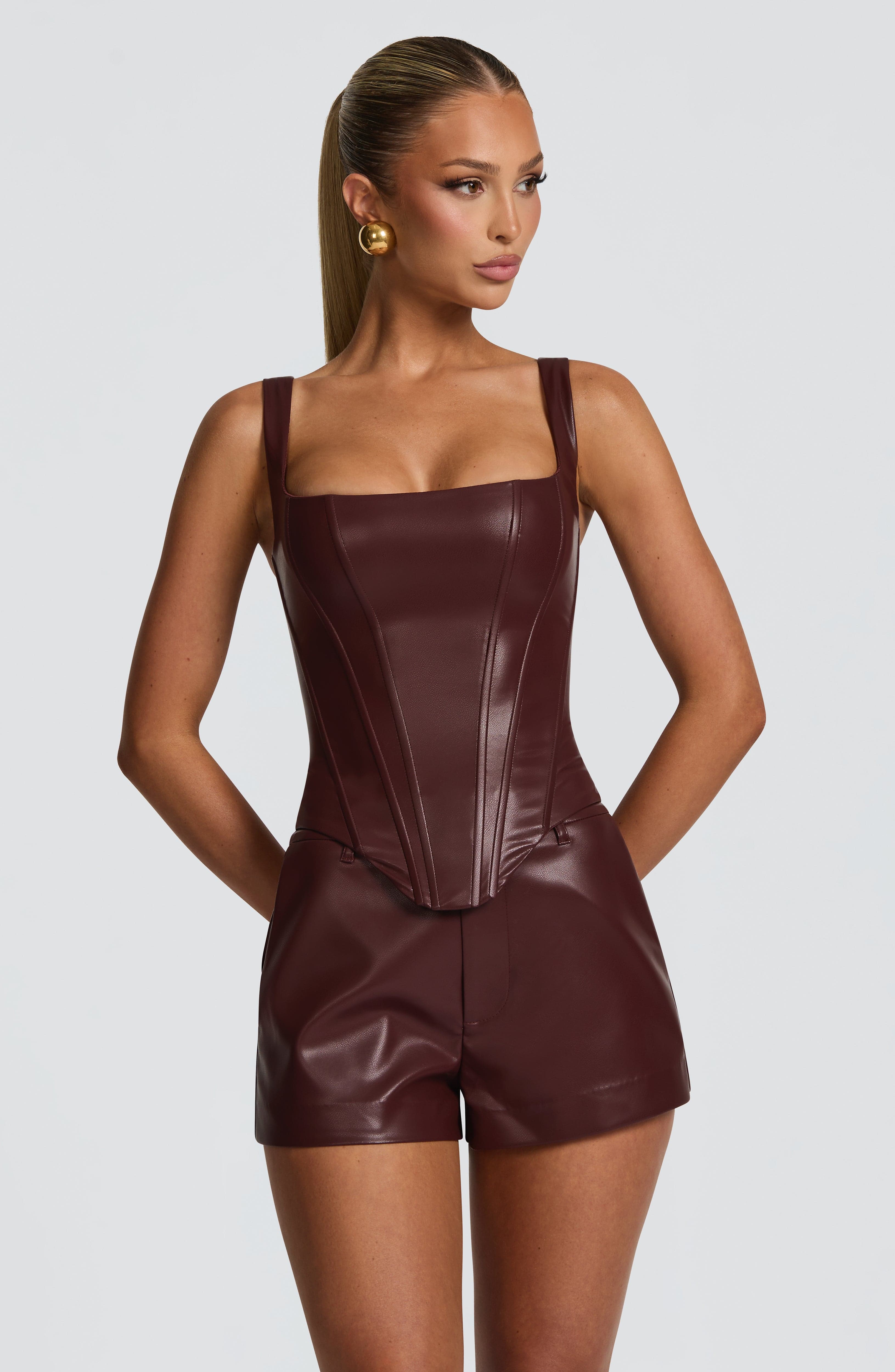 Liv Shorts - Burgundy - Image 7