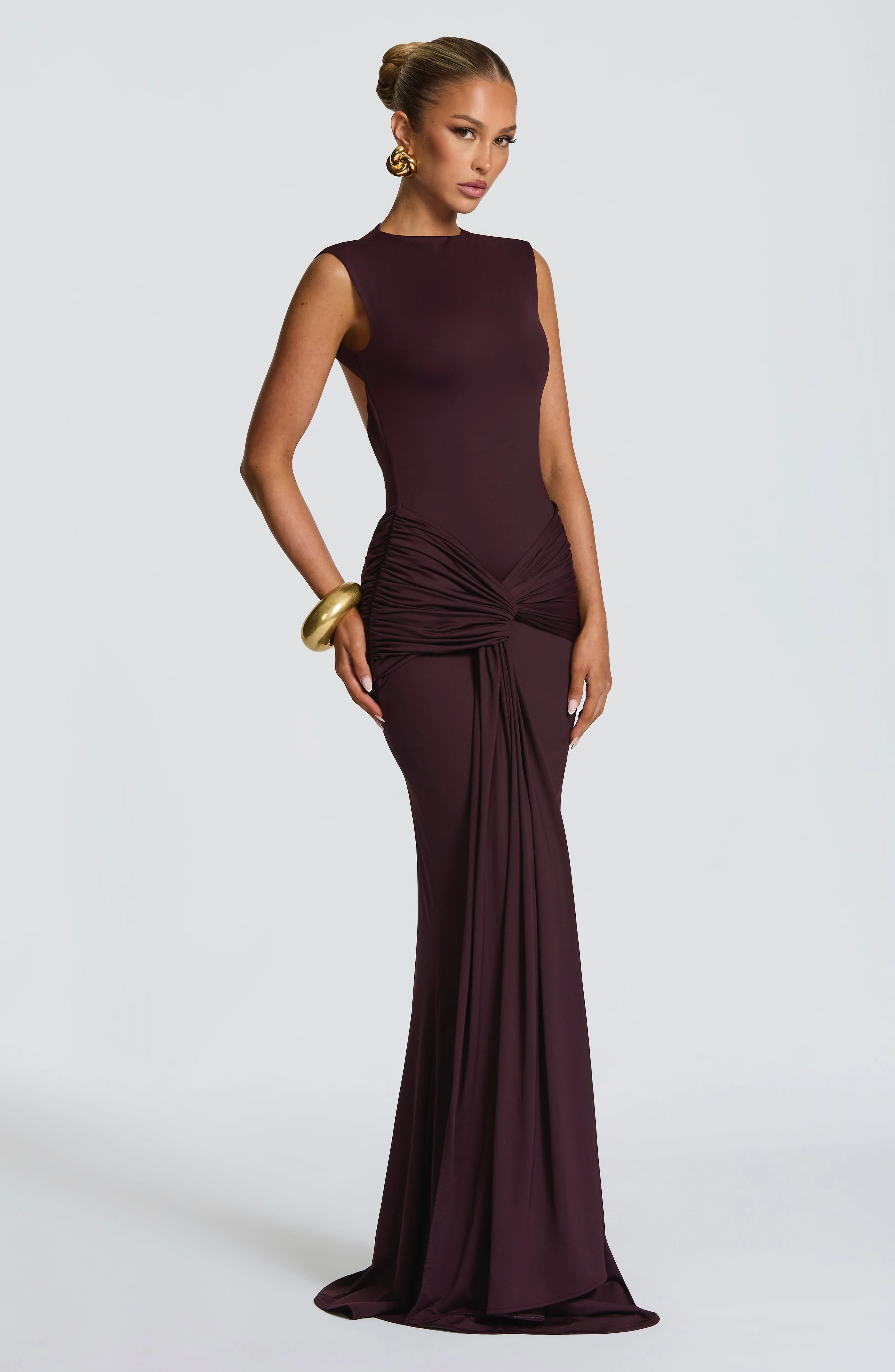 Lorenza Maxi Dress - Plum - Image 3