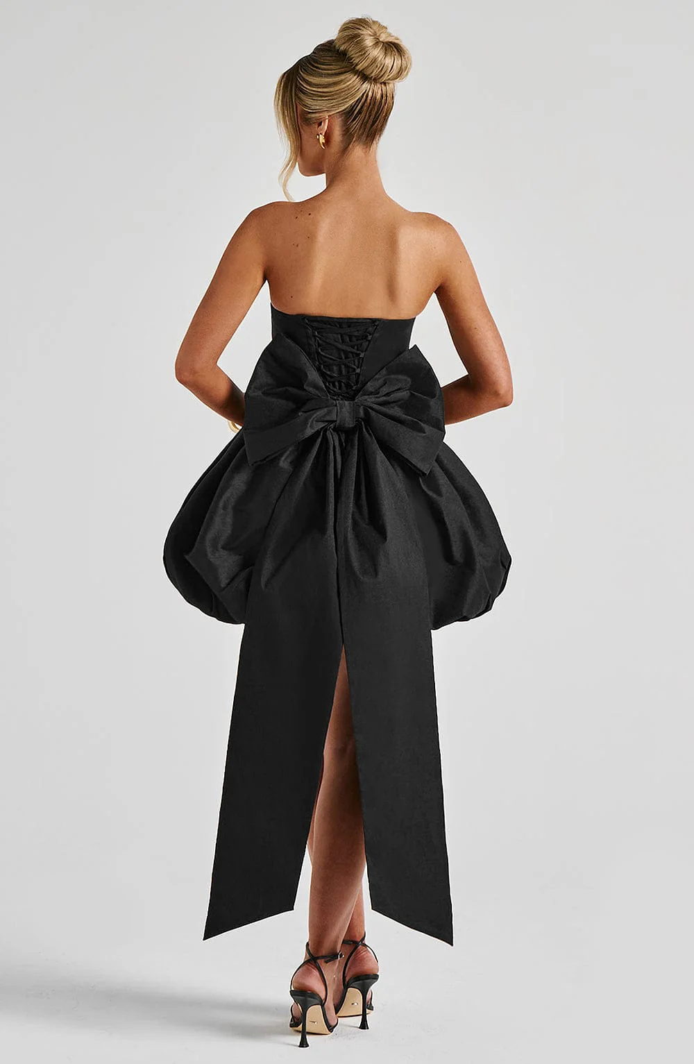 Lotus Mini Dress - Black - Image 2