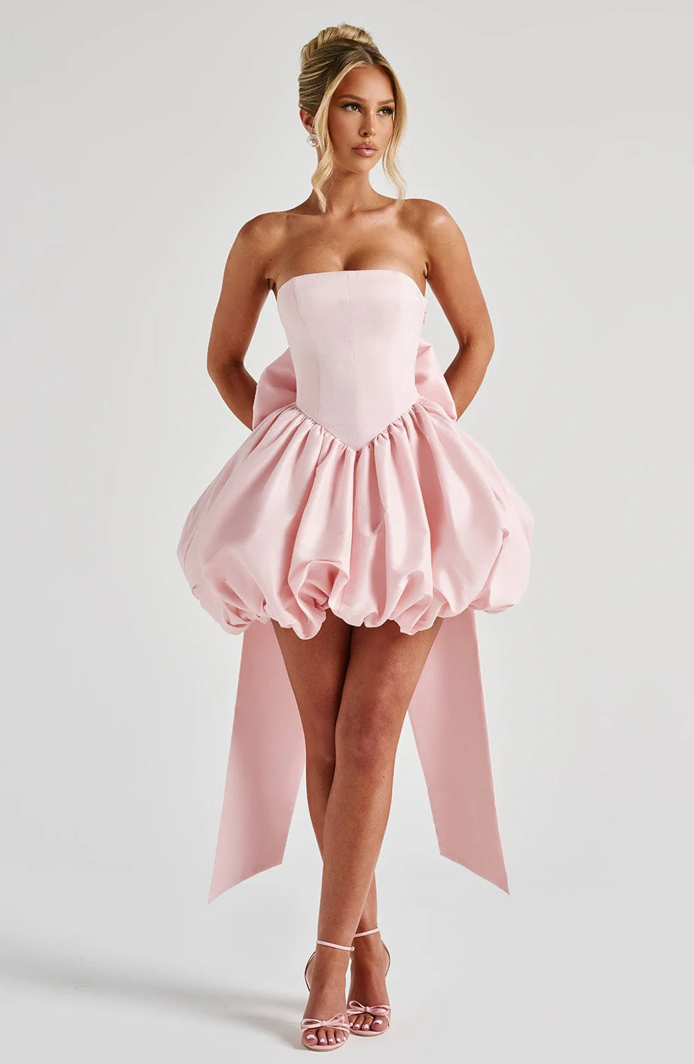 Lotus Mini Dress - Blush - Image 7
