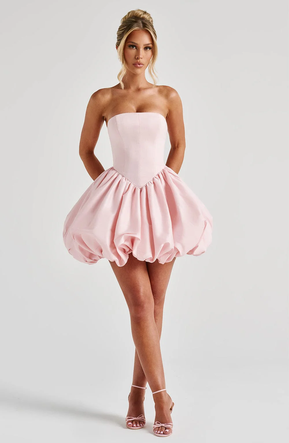 Lotus Mini Dress - Blush - Image 9