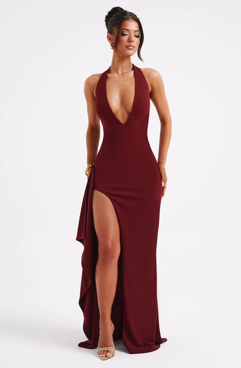 Luella Maxi Dress - Burgundy - Image 6