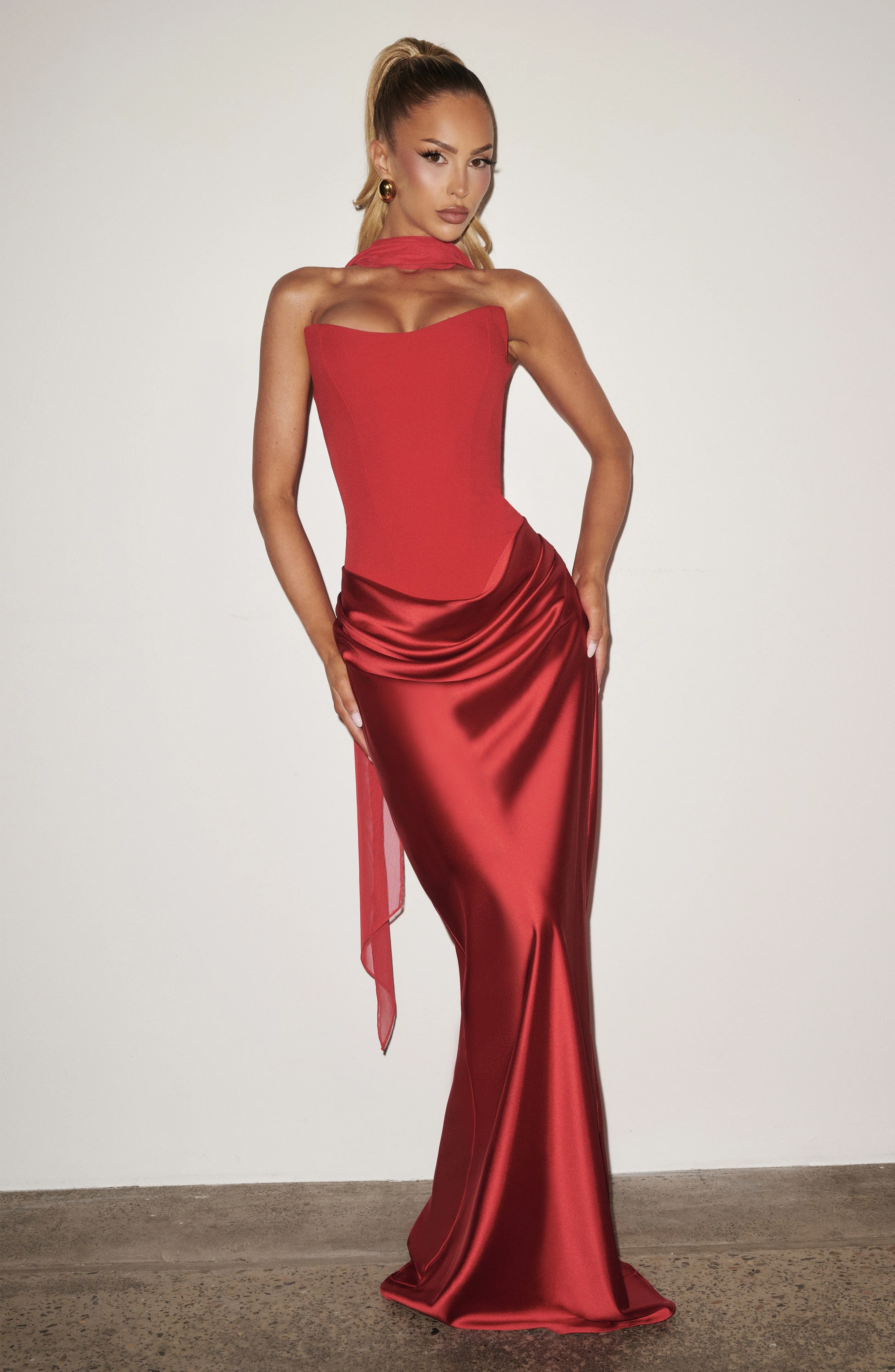Maggie Maxi Dress - Red - Image 4