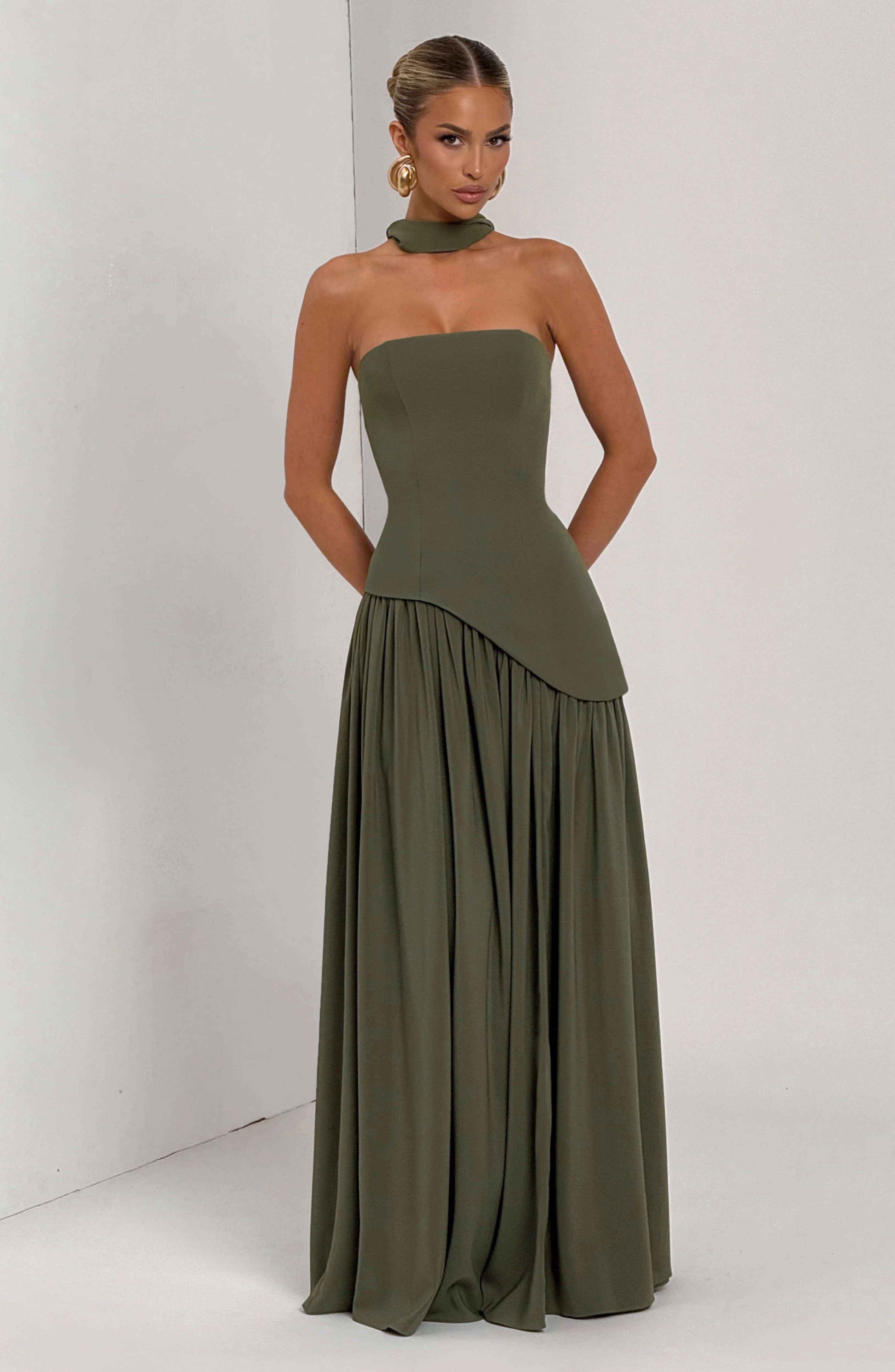 Maliyah Maxi Dress - Khaki - Image 7