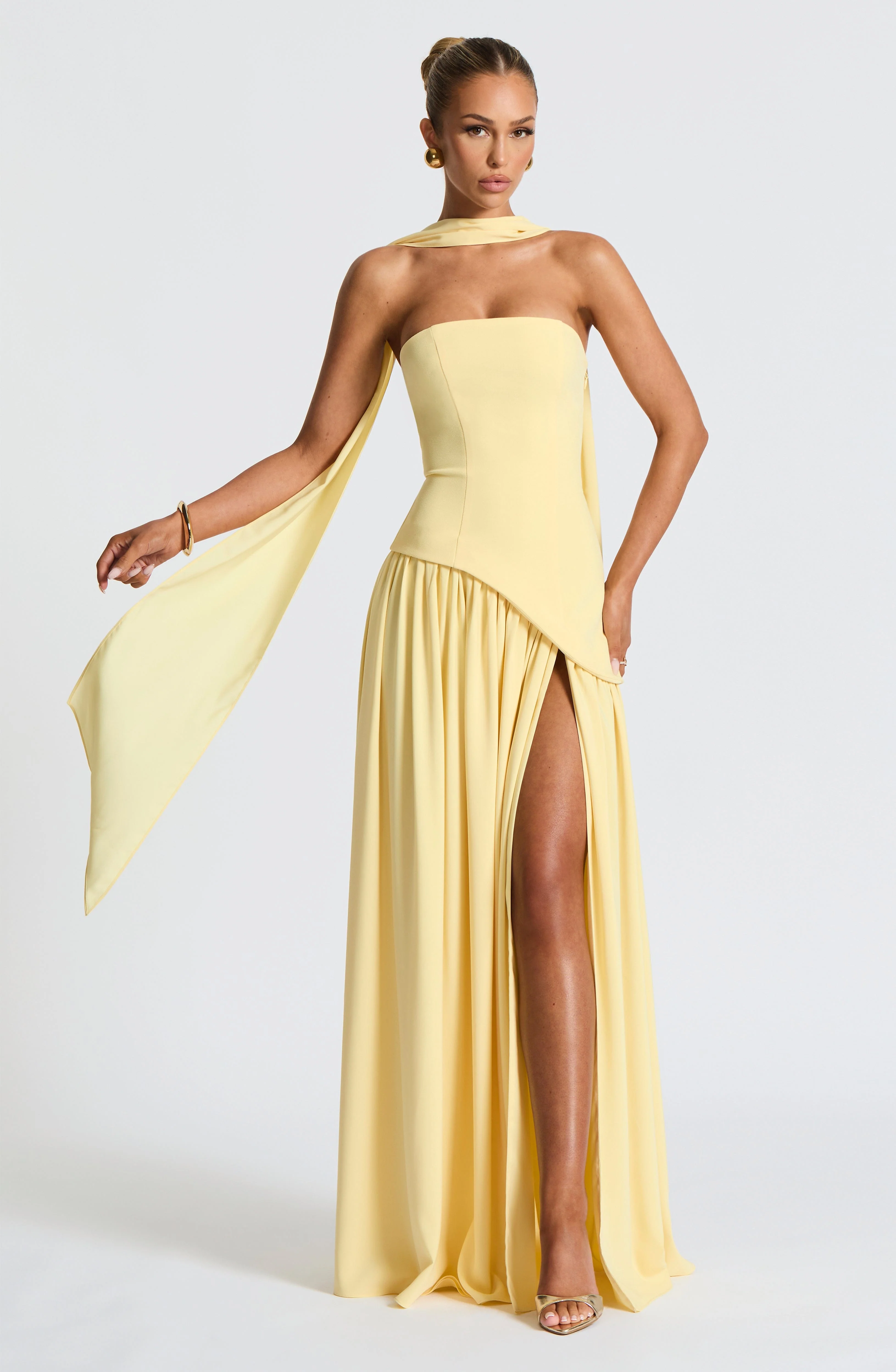 Maliyah Maxi Dress - Lemon - Image 2