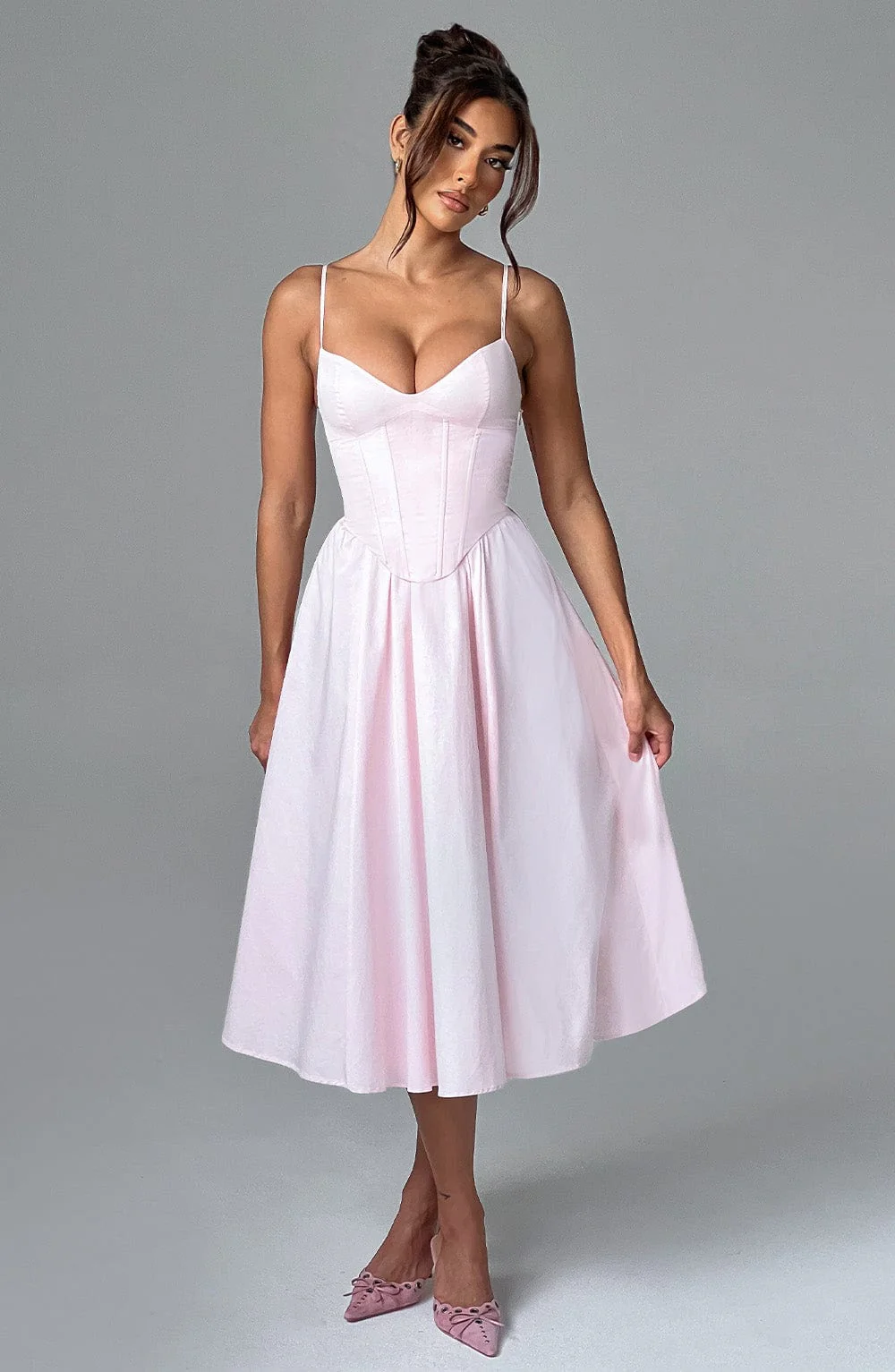 Mariella Midi Dress - Blush - Image 4