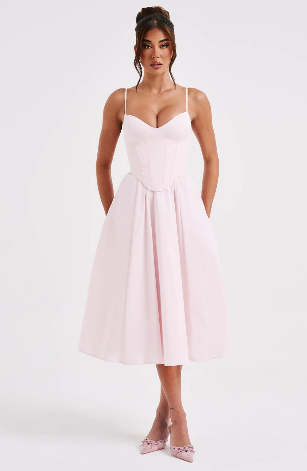 Mariella Midi Dress - Blush - Image 6