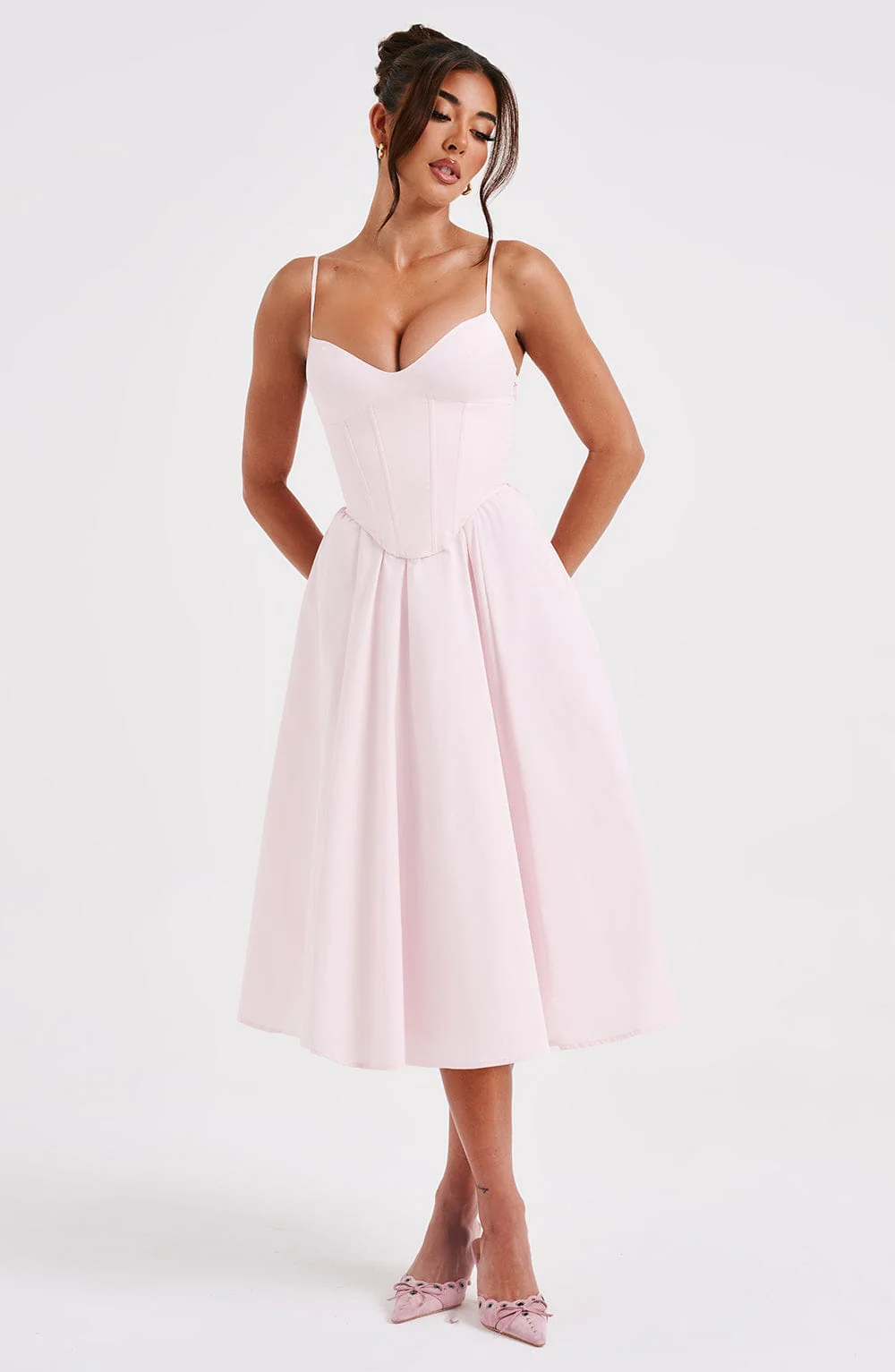 Mariella Midi Dress - Blush - Image 8