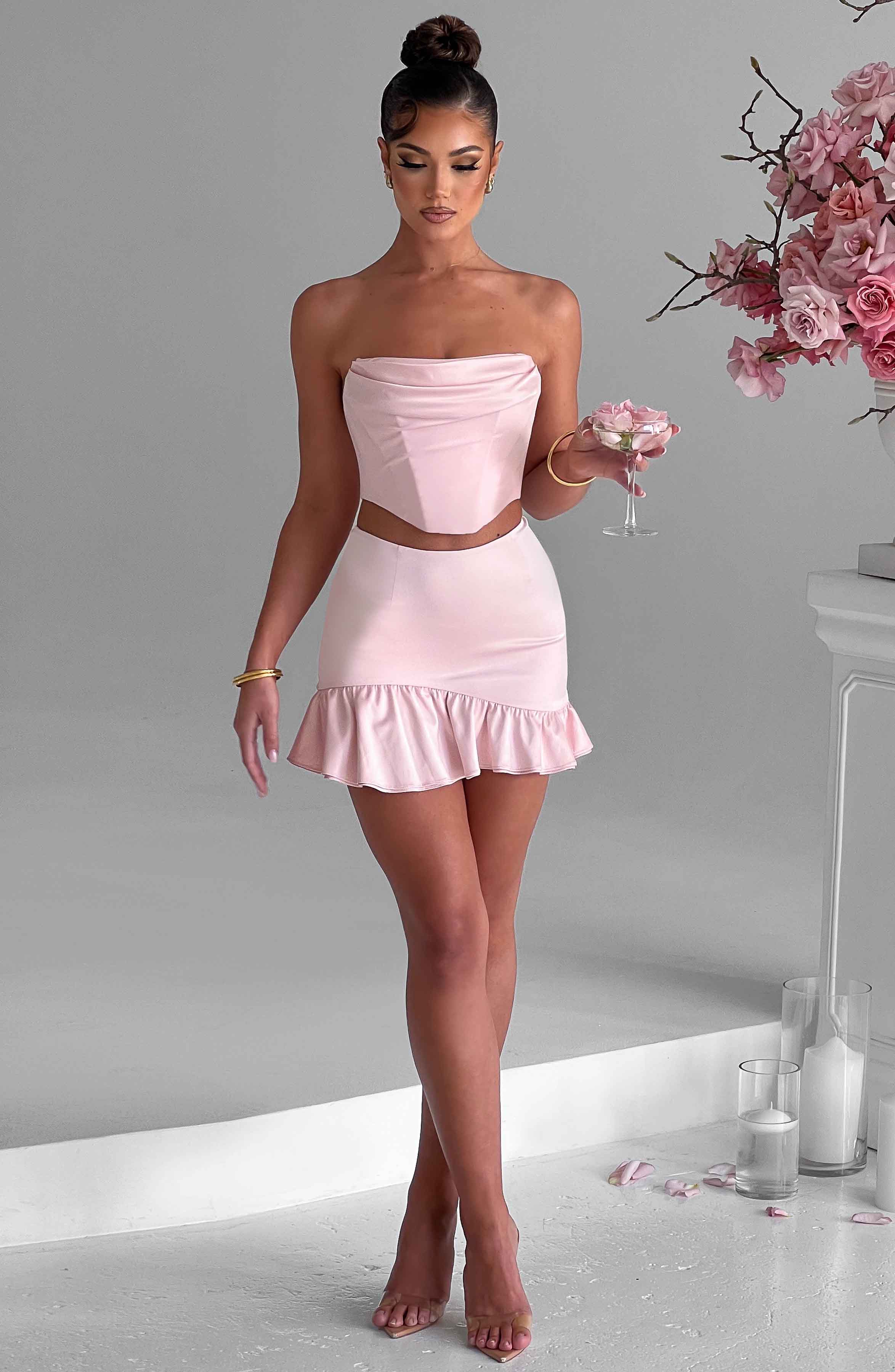 Maura Mini Skirt - Blush - Image 4