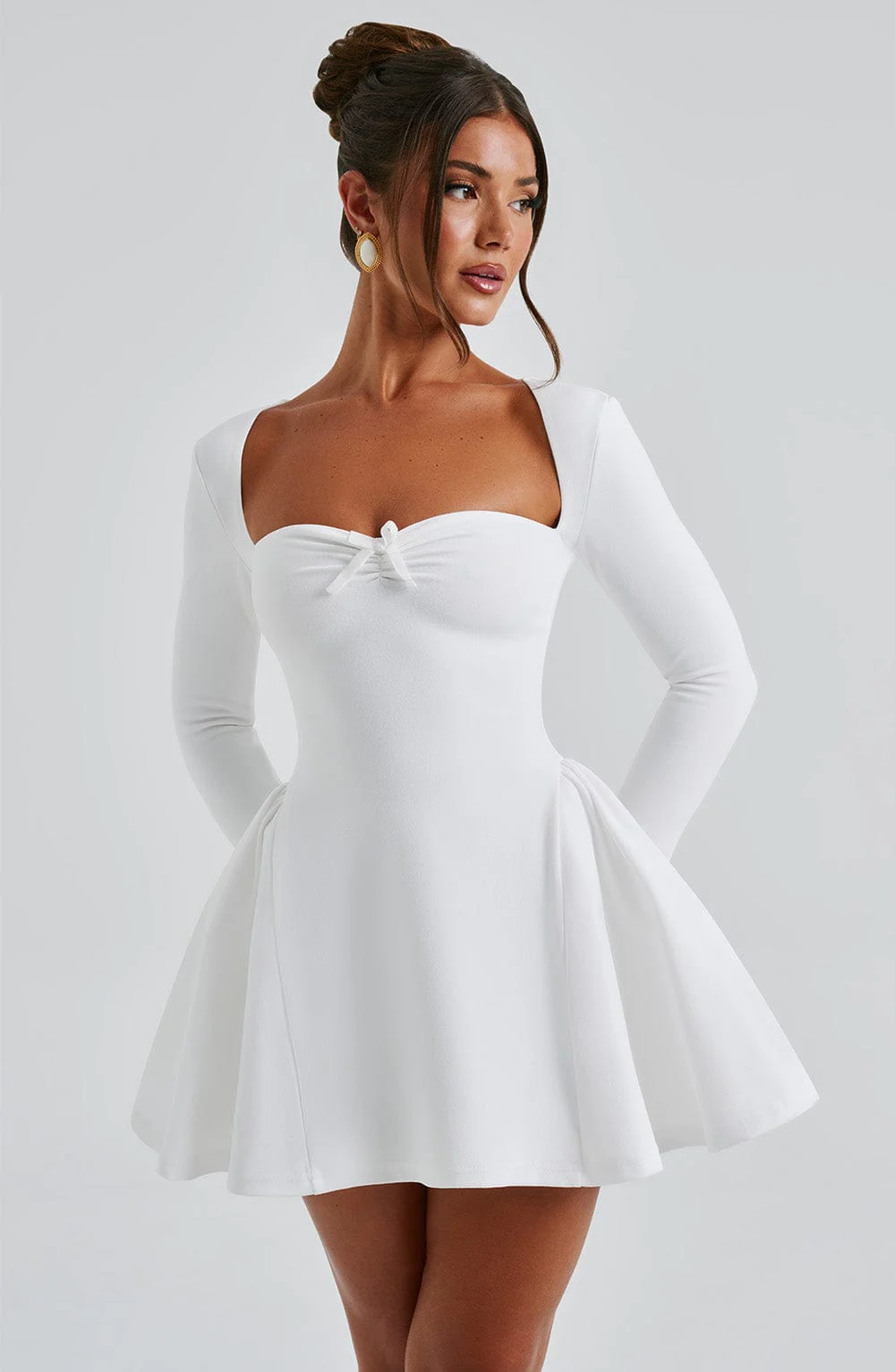 Megan Mini Dress - Ivory - Image 7