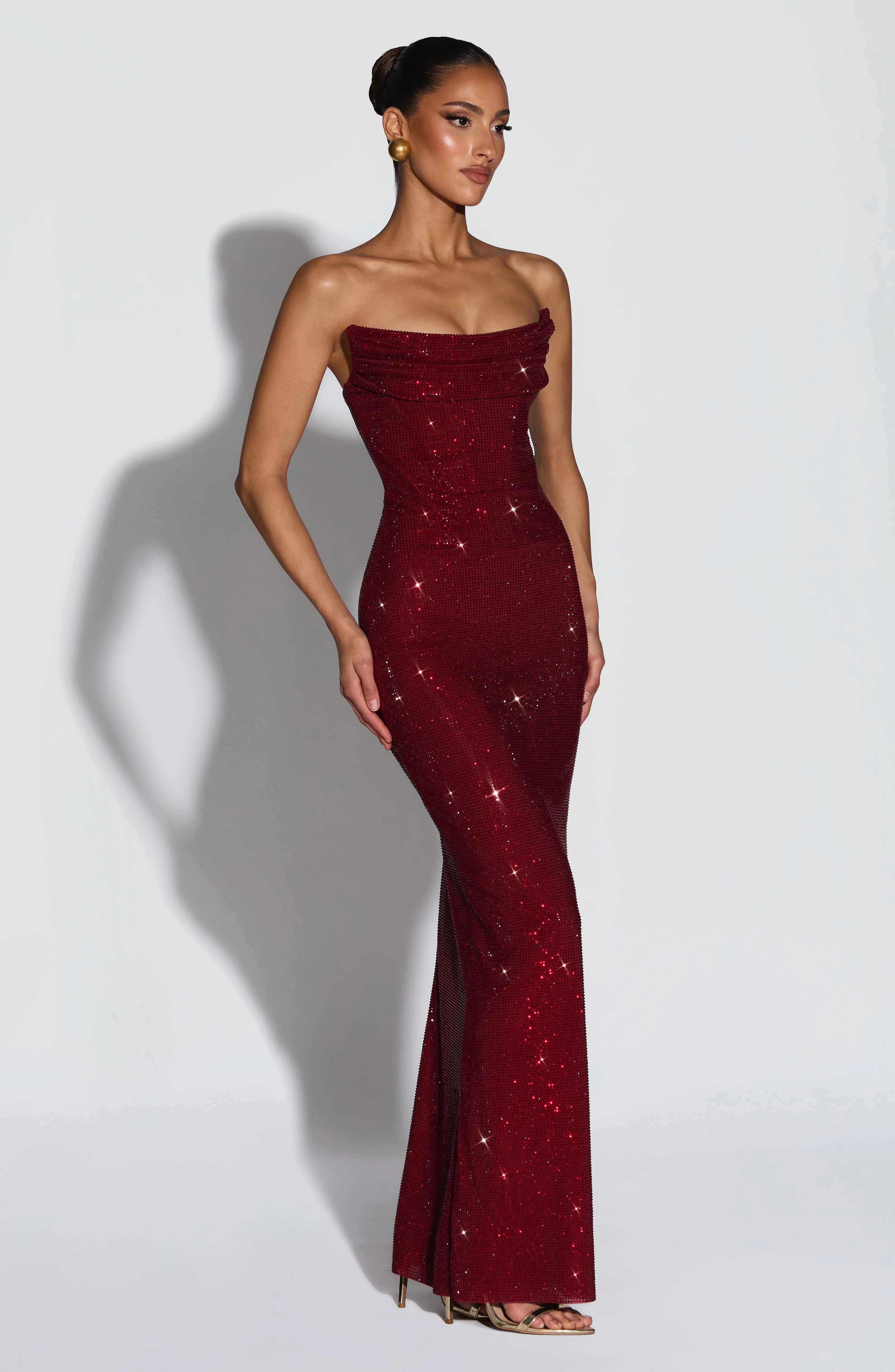 Mirabella Maxi Dress - Burgundy - Image 4
