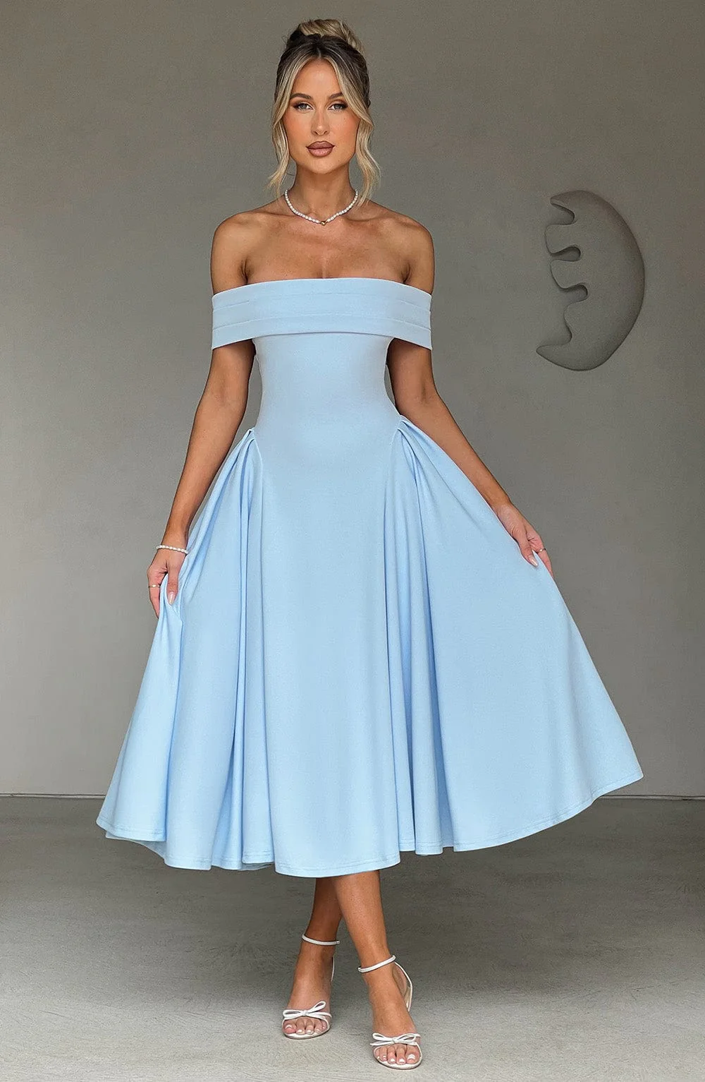 Miranda Midi Dress - Blue - Image 5
