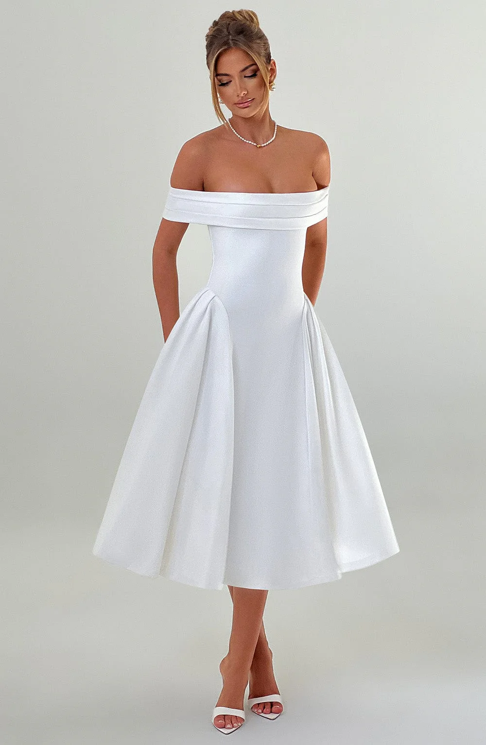 Miranda Midi Dress - Ivory - Image 13