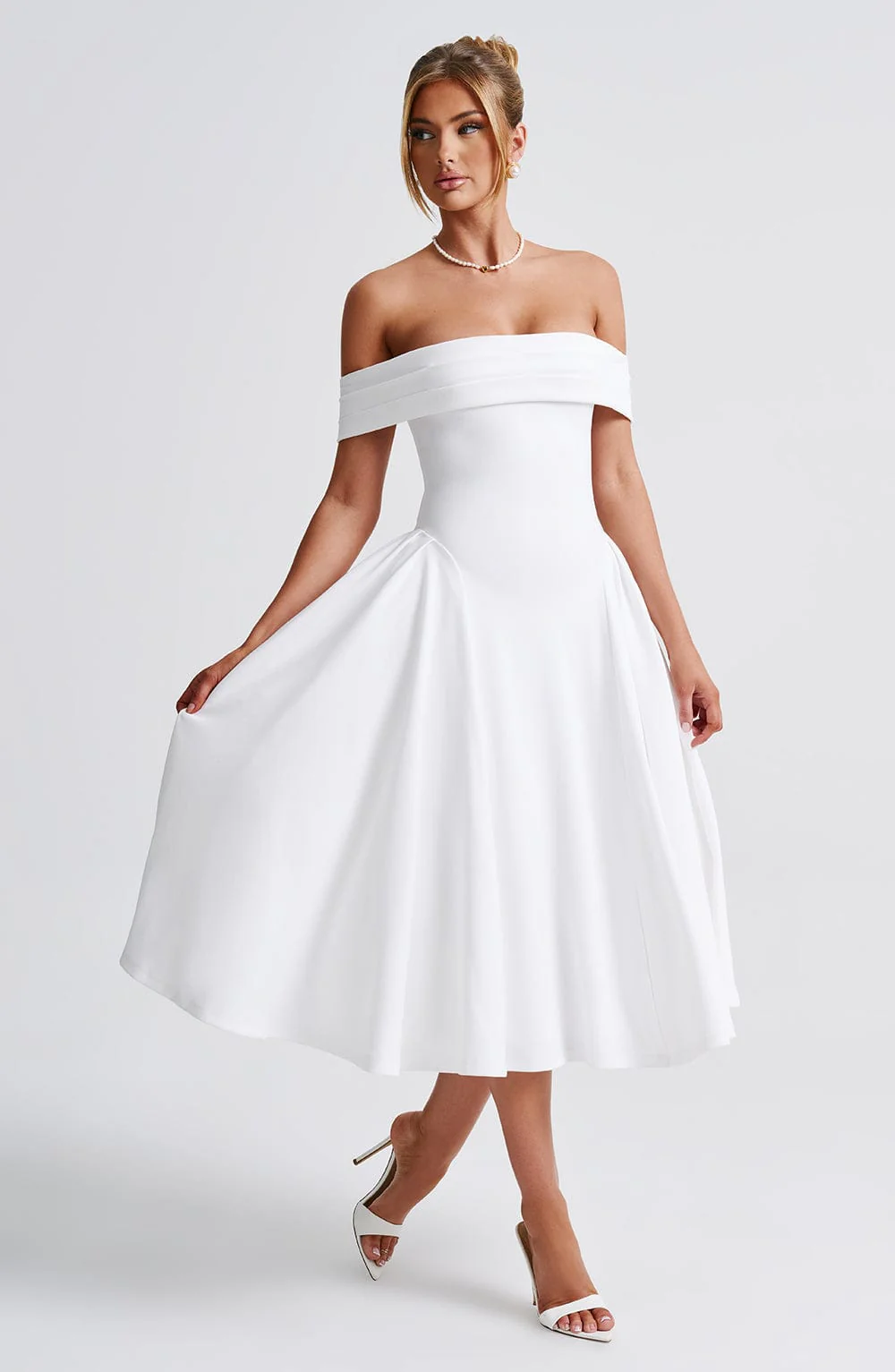 Miranda Midi Dress - Ivory - Image 6