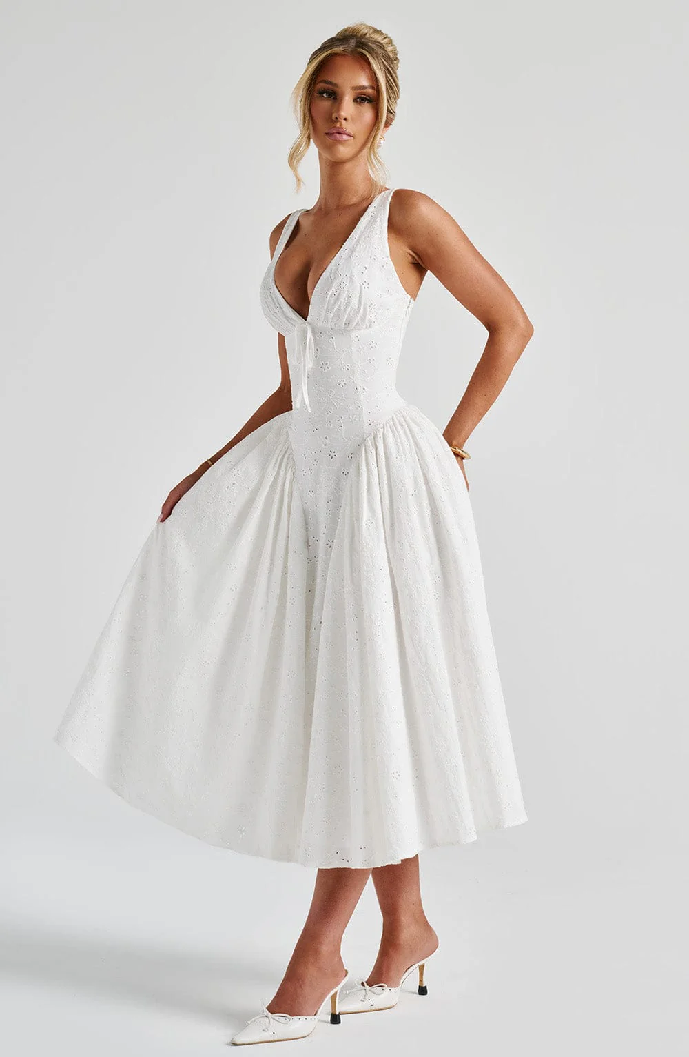 Monroe Midi Dress - Ivory - Image 5