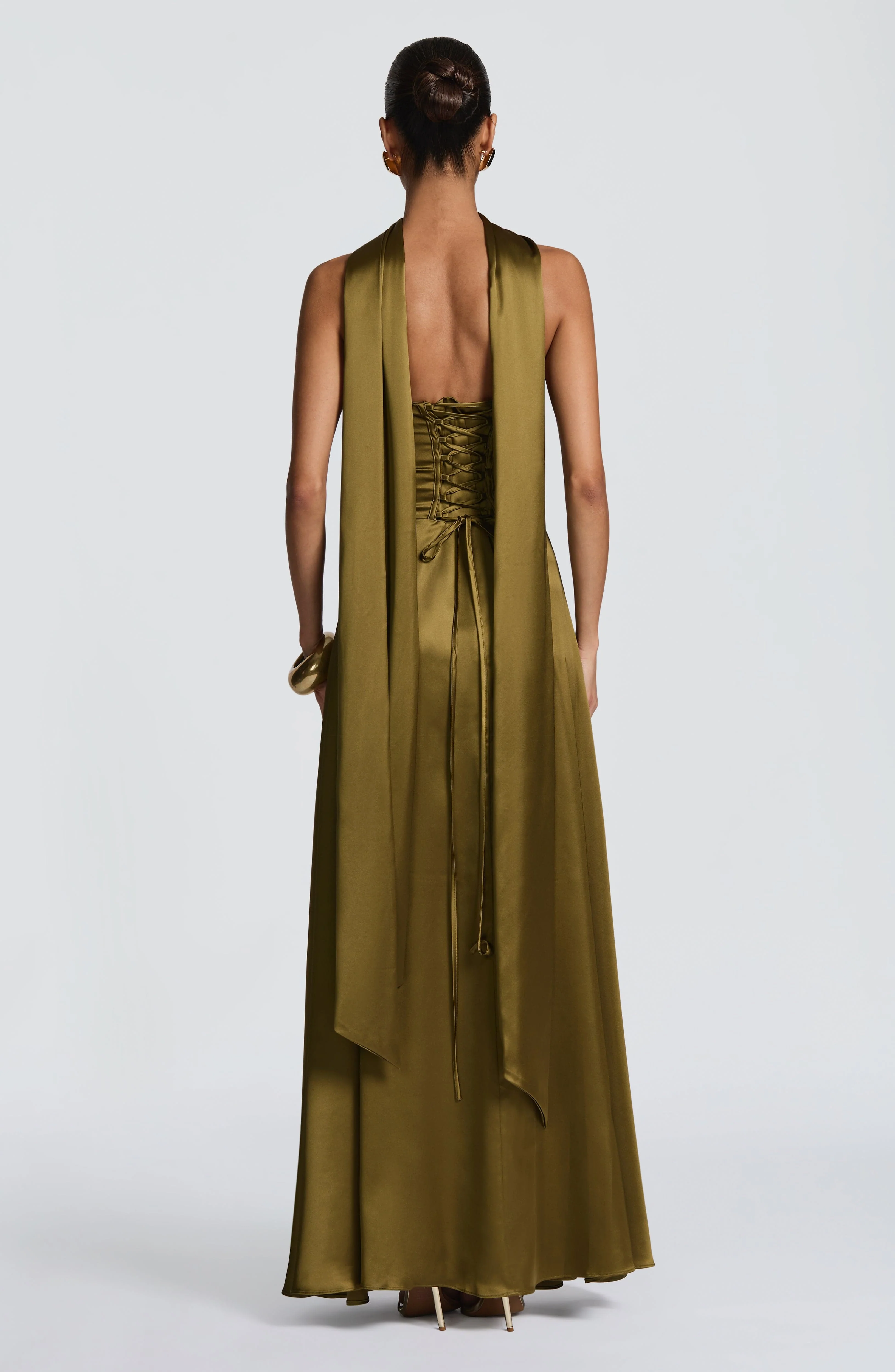 Morven Maxi Dress - Deep Olive - Image 12