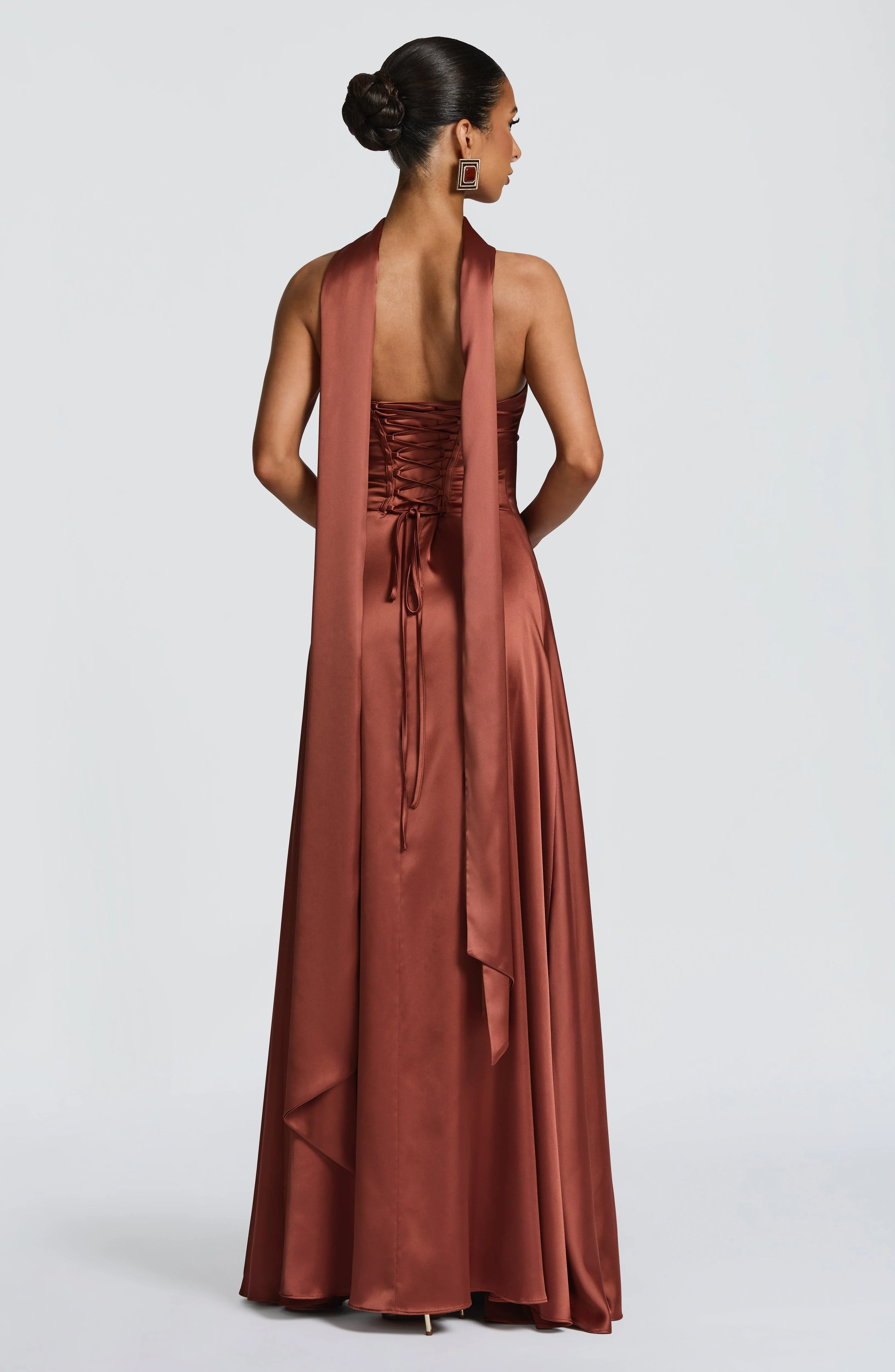 Morven Maxi Dress - Rust - Image 3
