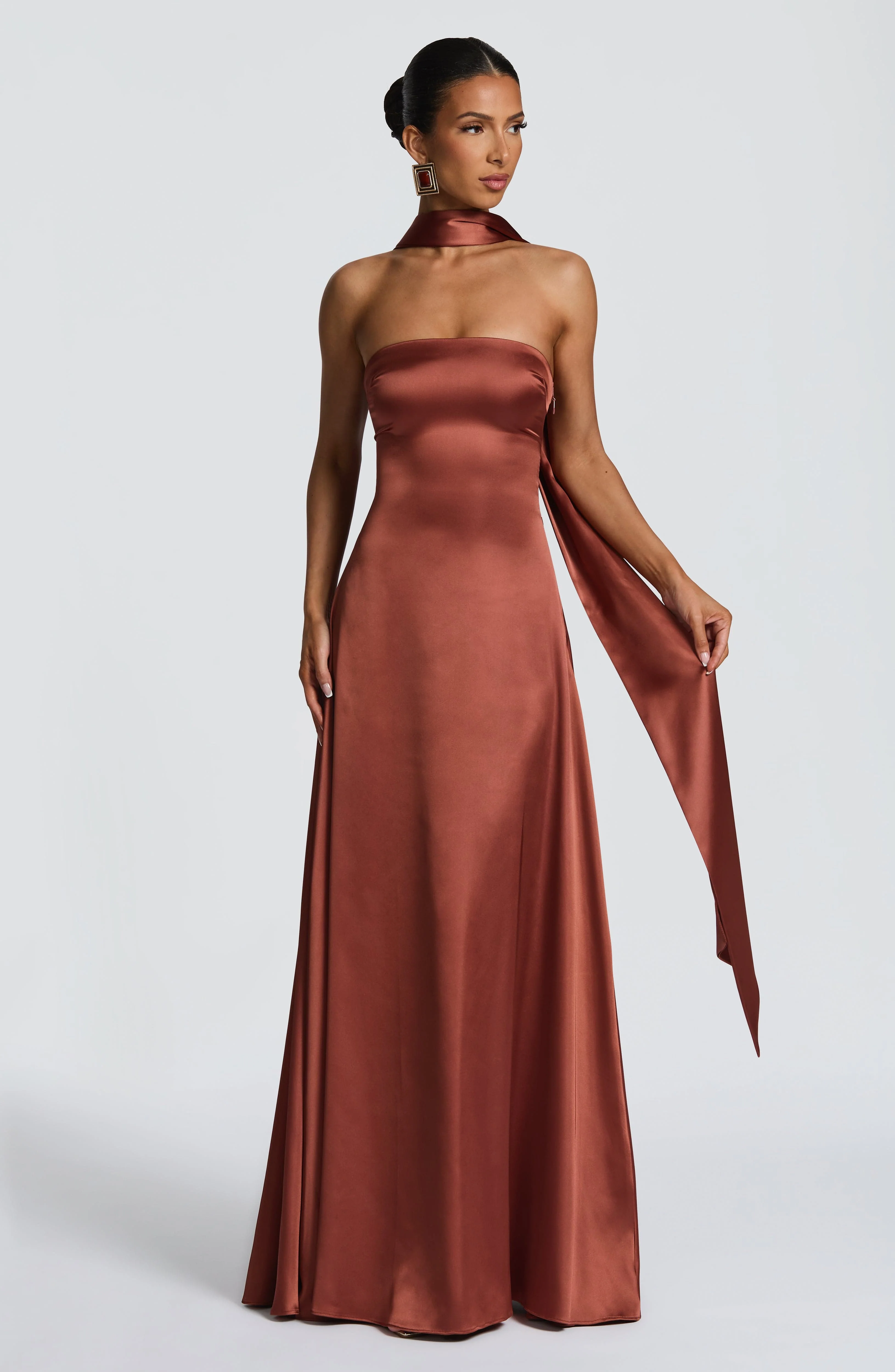Morven Maxi Dress - Rust - Image 4