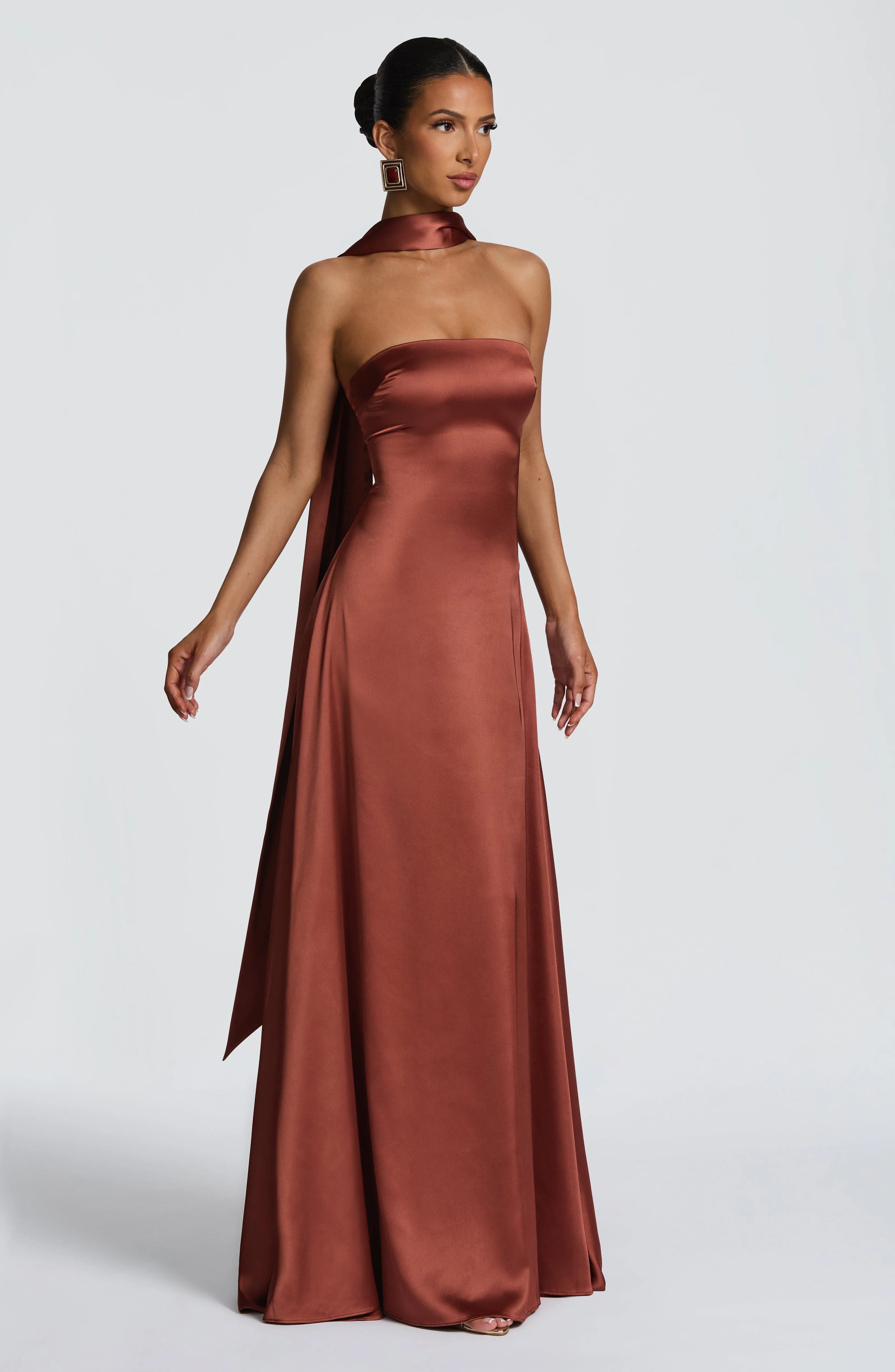 Morven Maxi Dress - Rust - Image 9