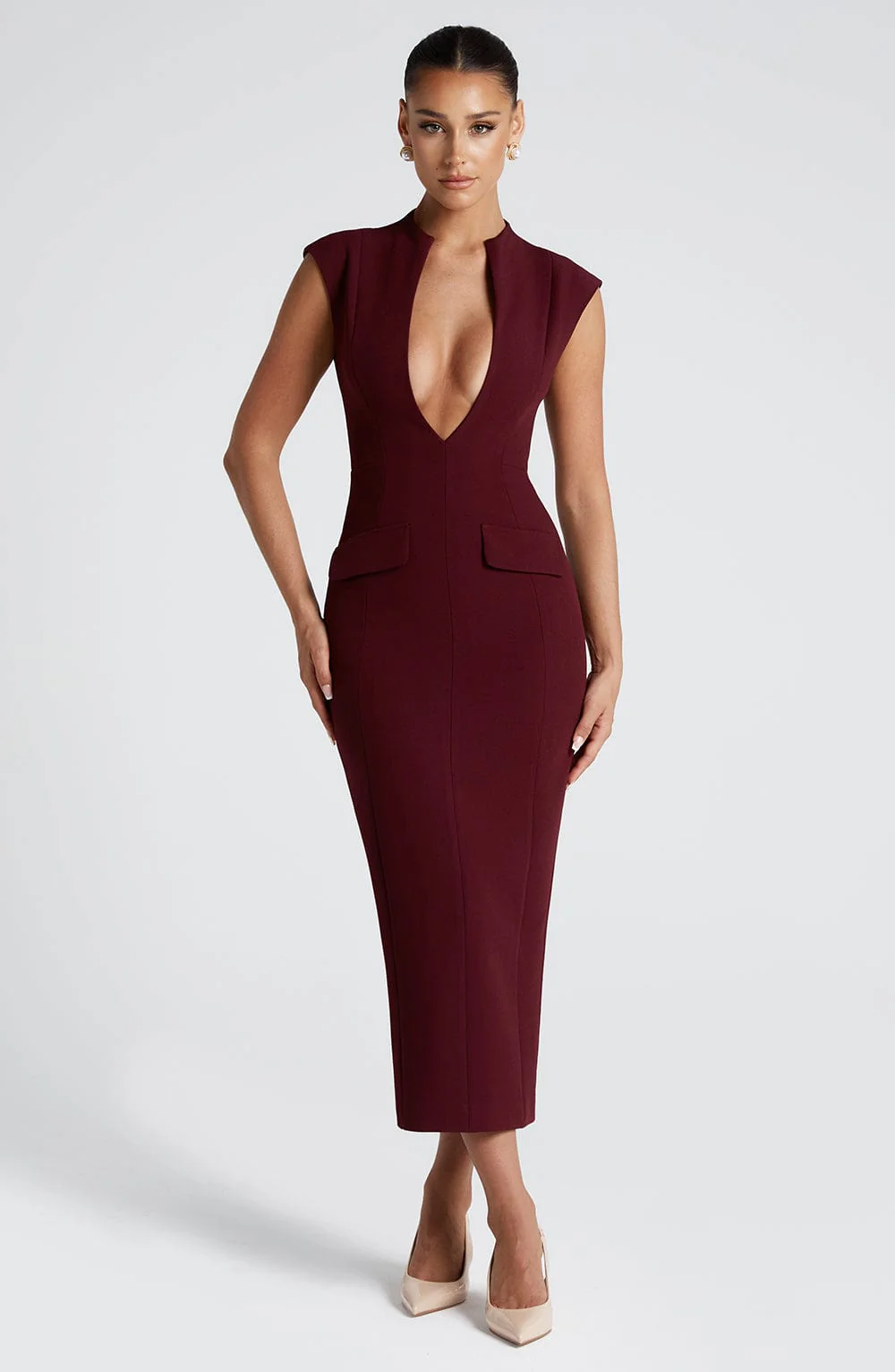 Nellie Midi Dress - Cherry Lacquer - Image 4