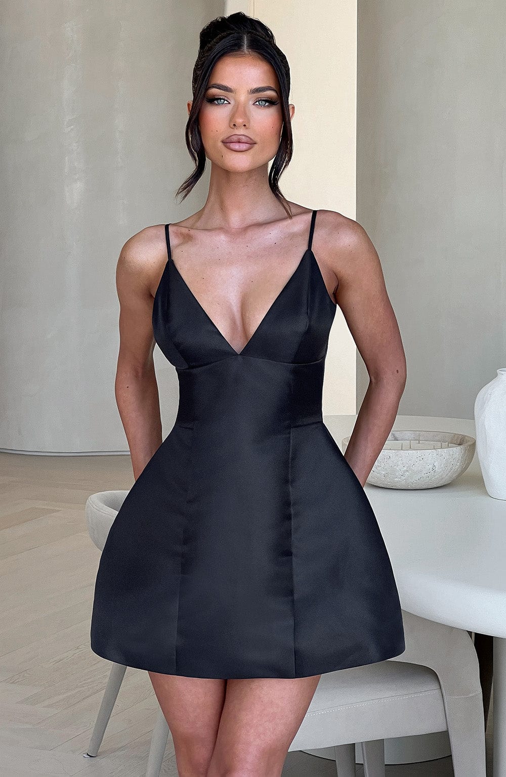 Nicole Mini Dress - Black - Image 5