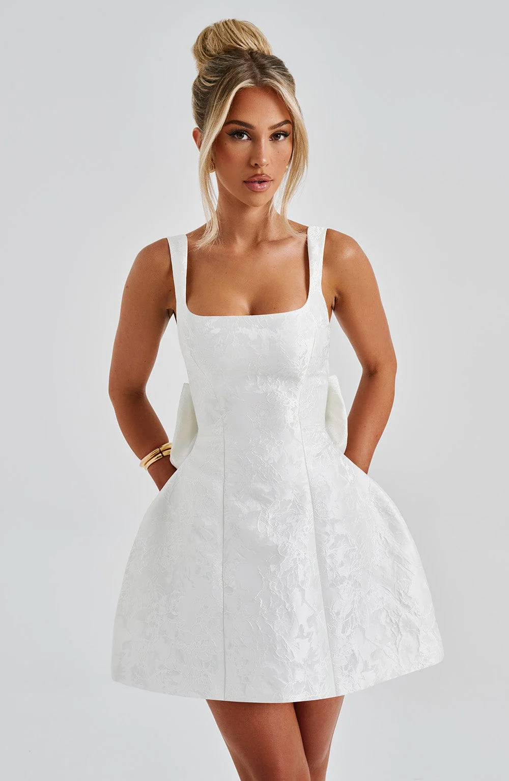 Orla Mini Dress - Ivory - Image 11