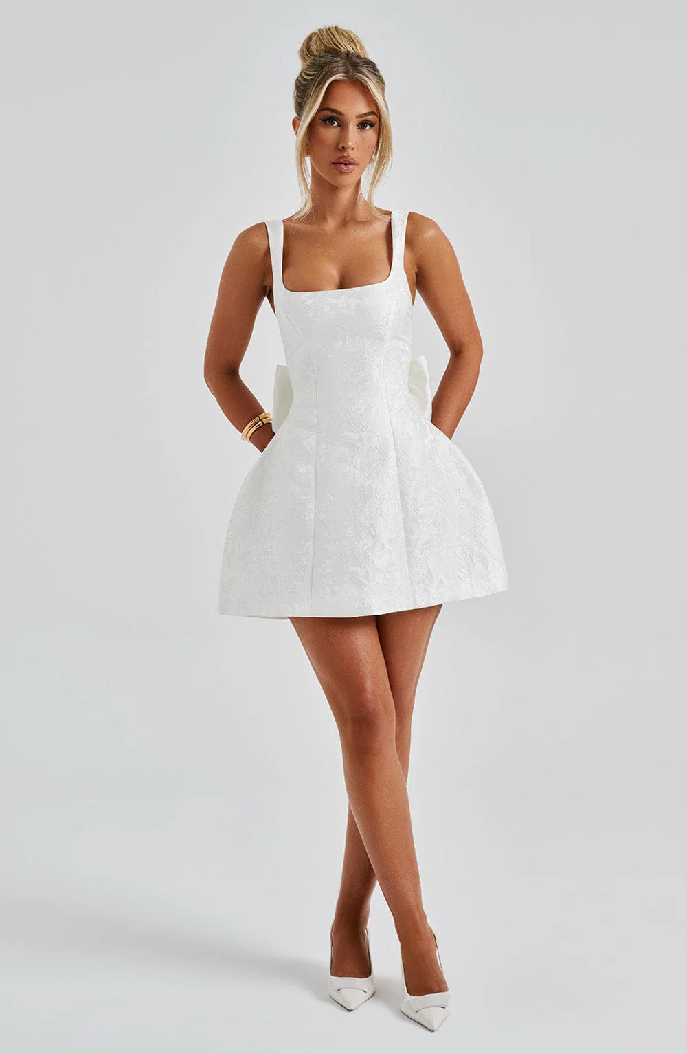 Orla Mini Dress - Ivory - Image 13