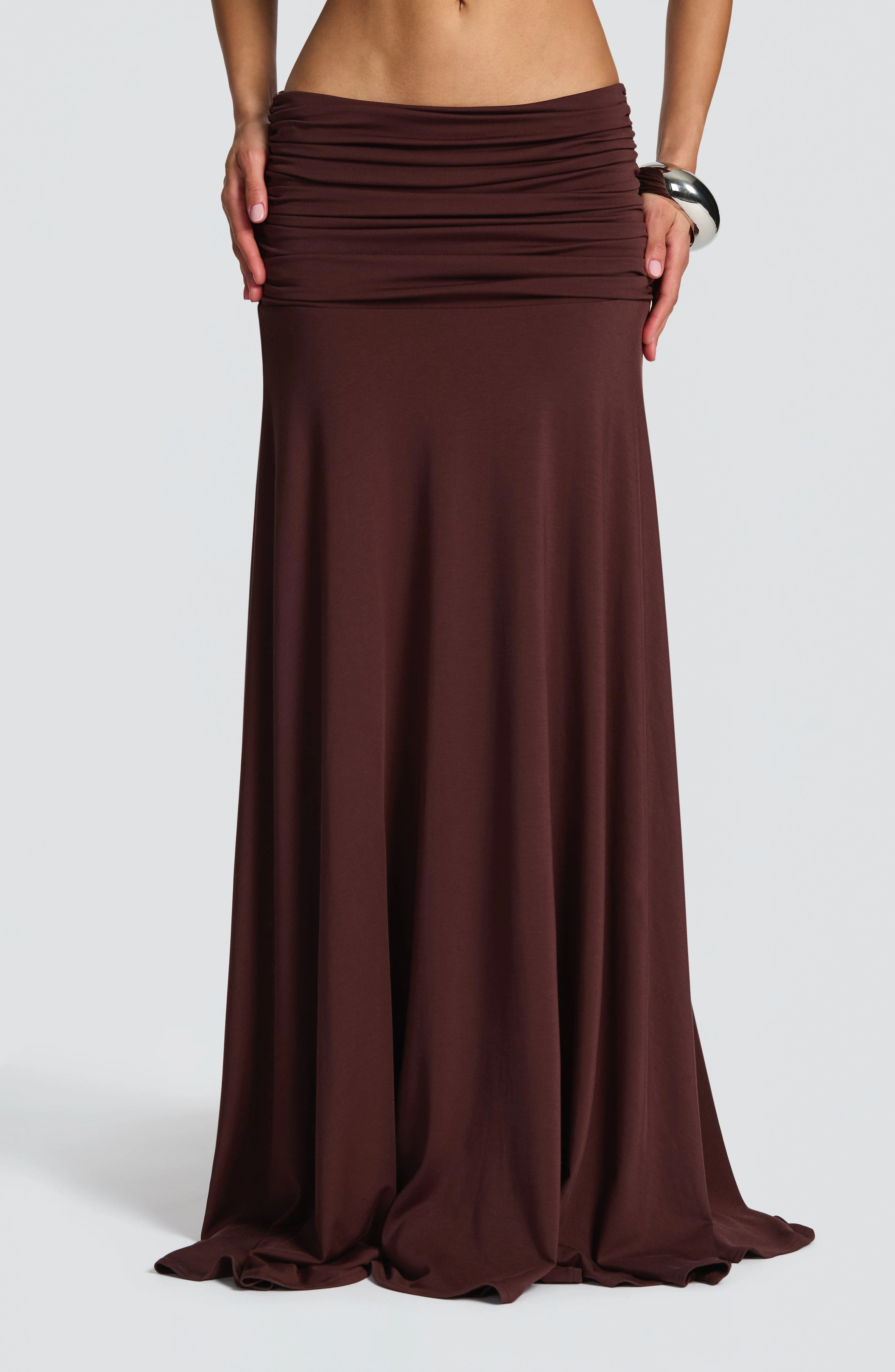 Paige Maxi Skirt - Plum Brown - Image 2
