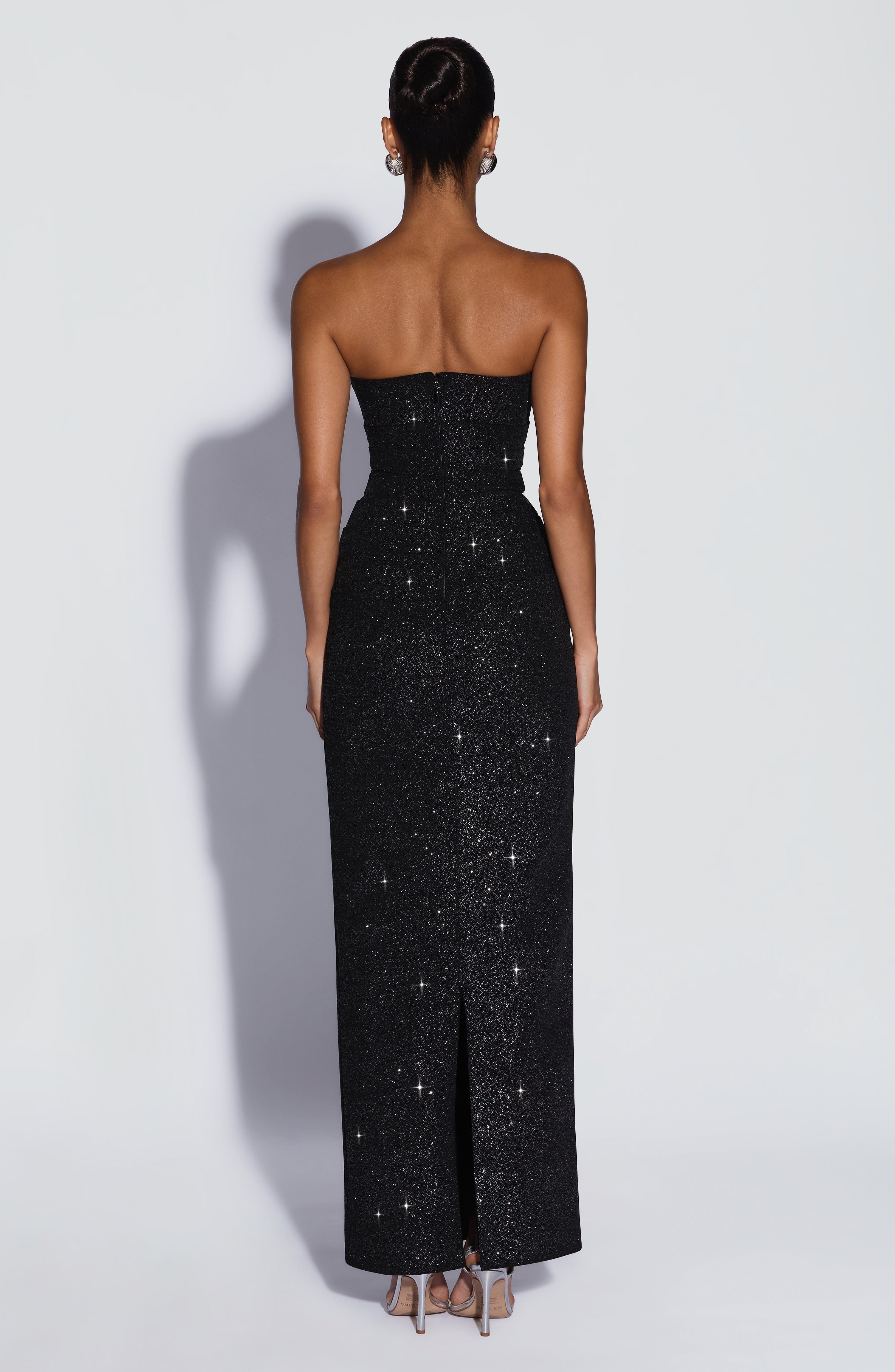 Pandra Maxi Dress - Black Sparkle - Image 2