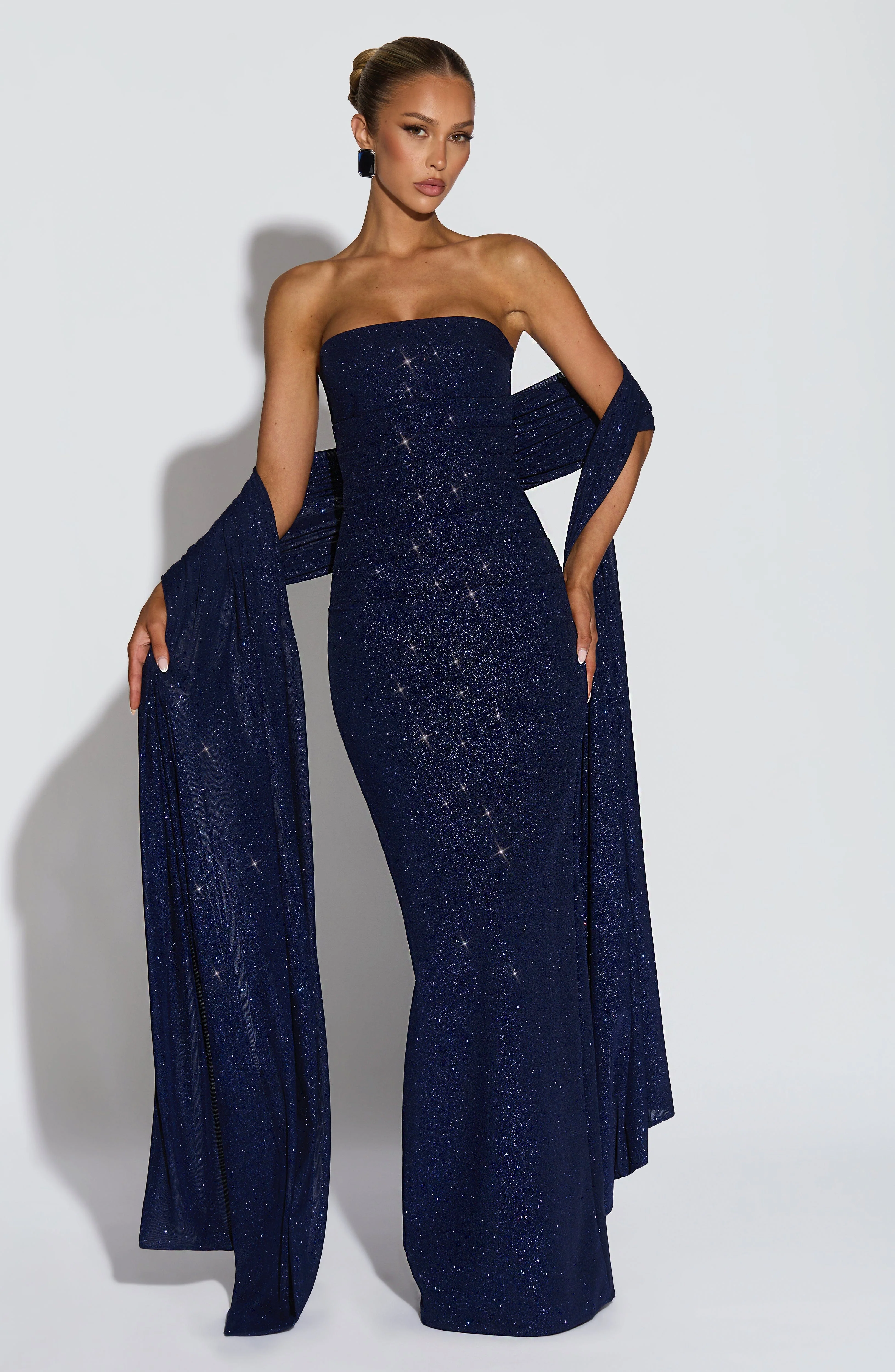 Pandra Maxi Dress - Navy Sparkle - Image 6