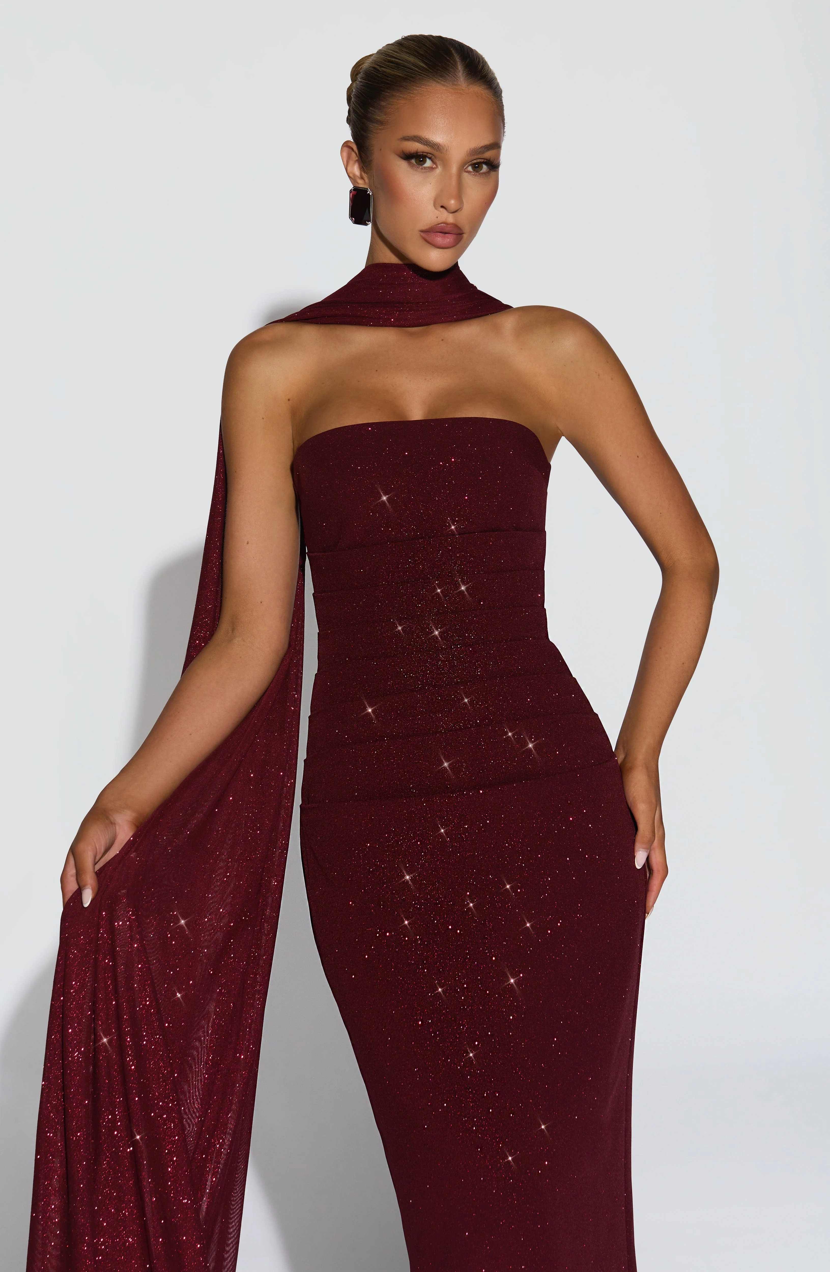 Pandra Maxi Dress - Wine Sparkle - Image 11