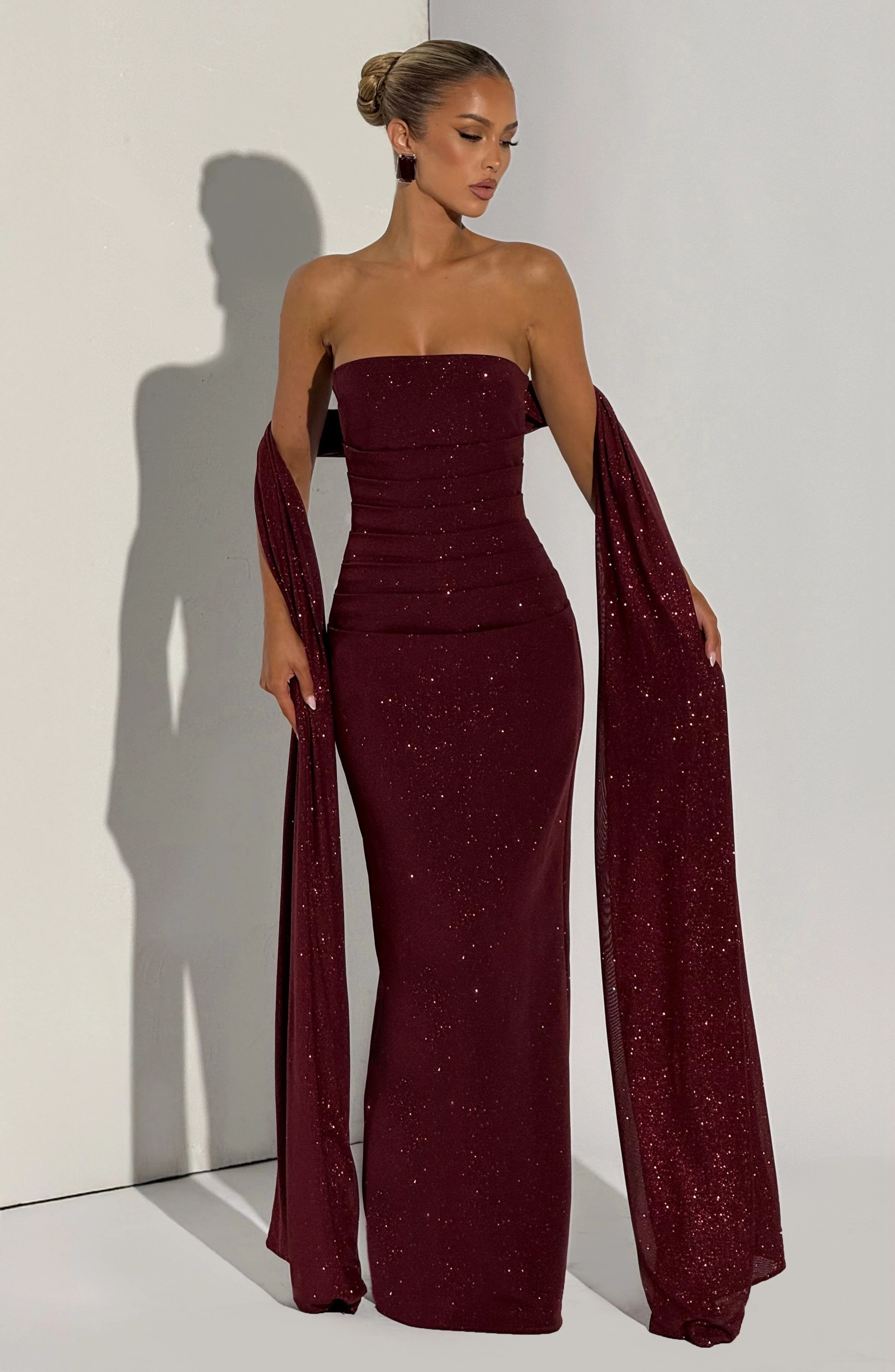 Pandra Maxi Dress - Wine Sparkle - Image 13