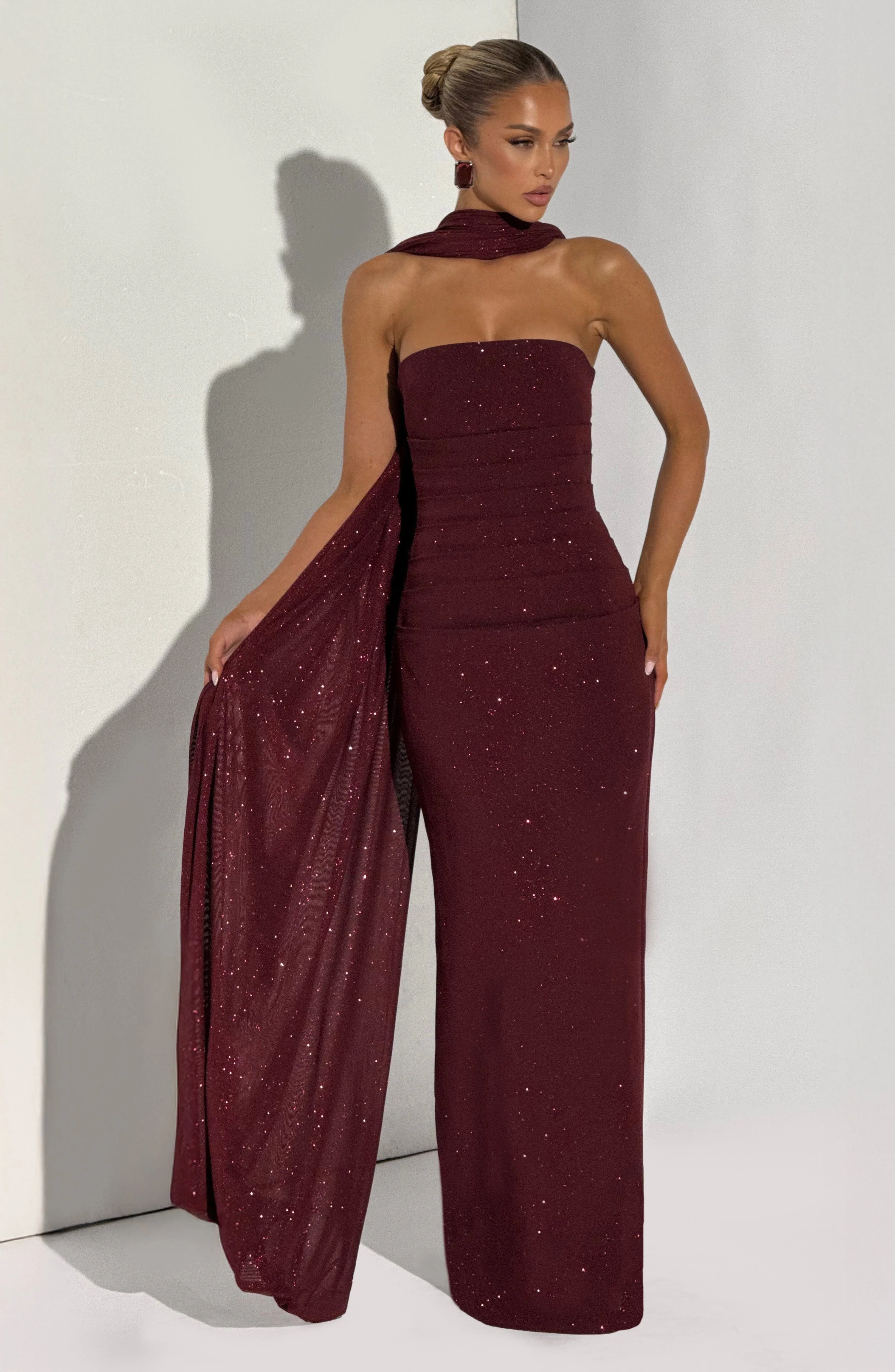 Pandra Maxi Dress - Wine Sparkle - Image 14