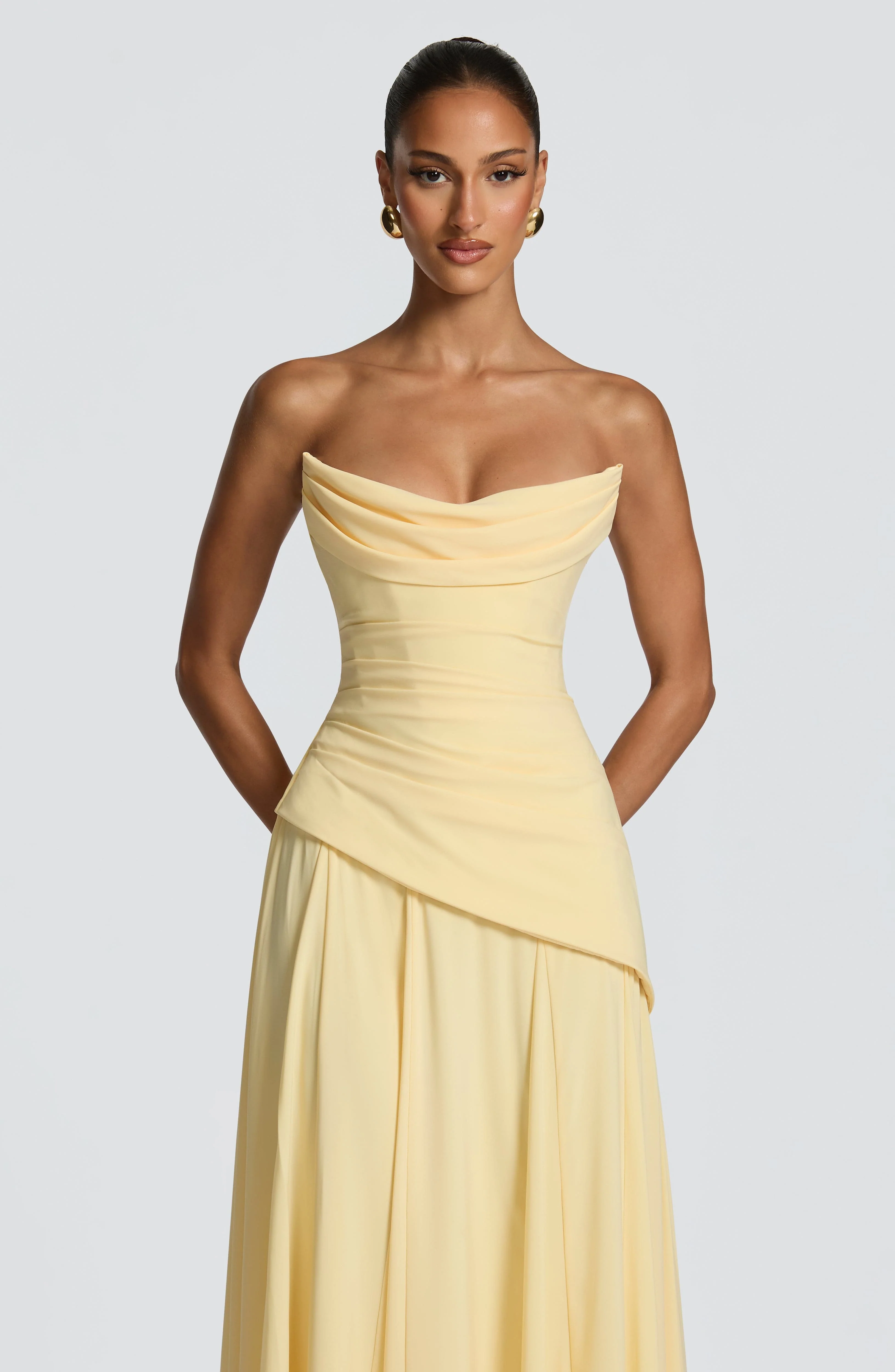 Patricia Maxi Dress - Lemon - Image 8