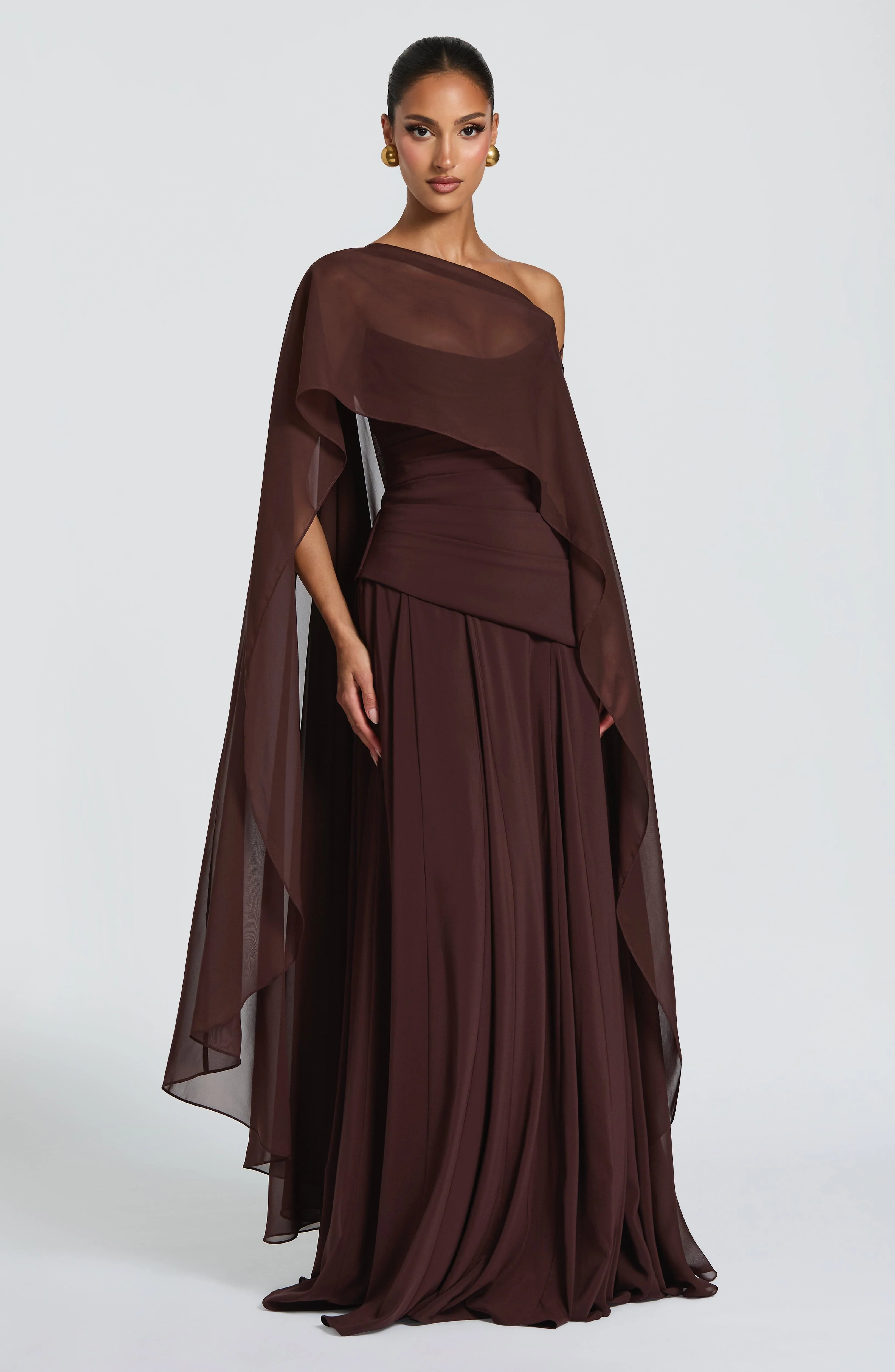 Patricia Maxi Dress - Plum Brown - Image 5