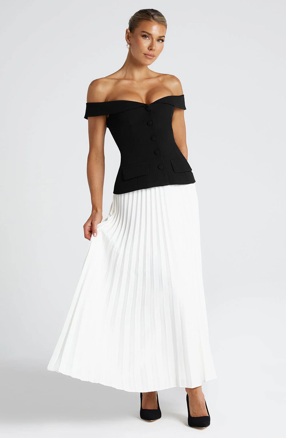Penny Midi Skirt - Ivory - Image 4