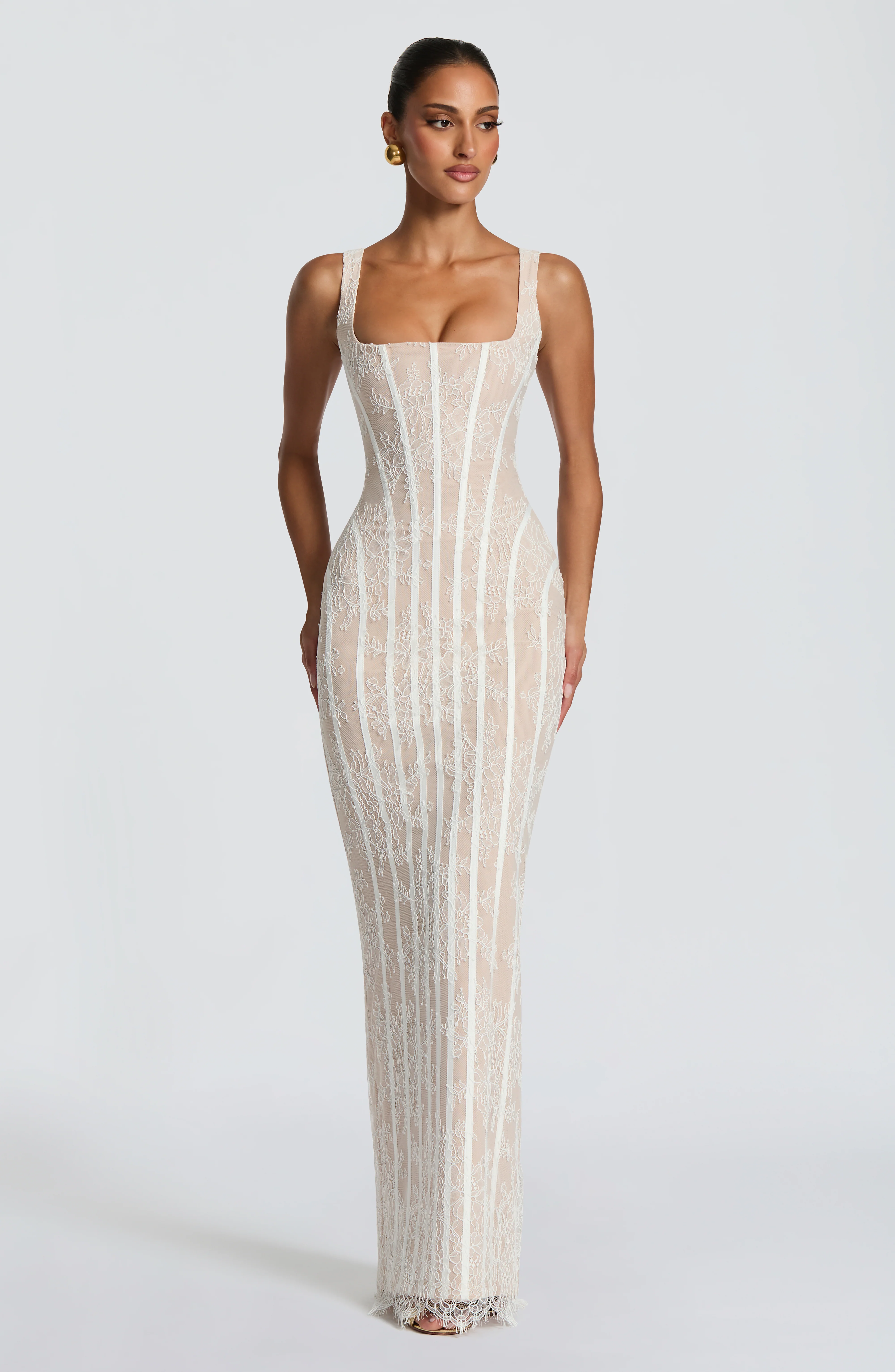 Polina Maxi Dress - Ivory - Image 3