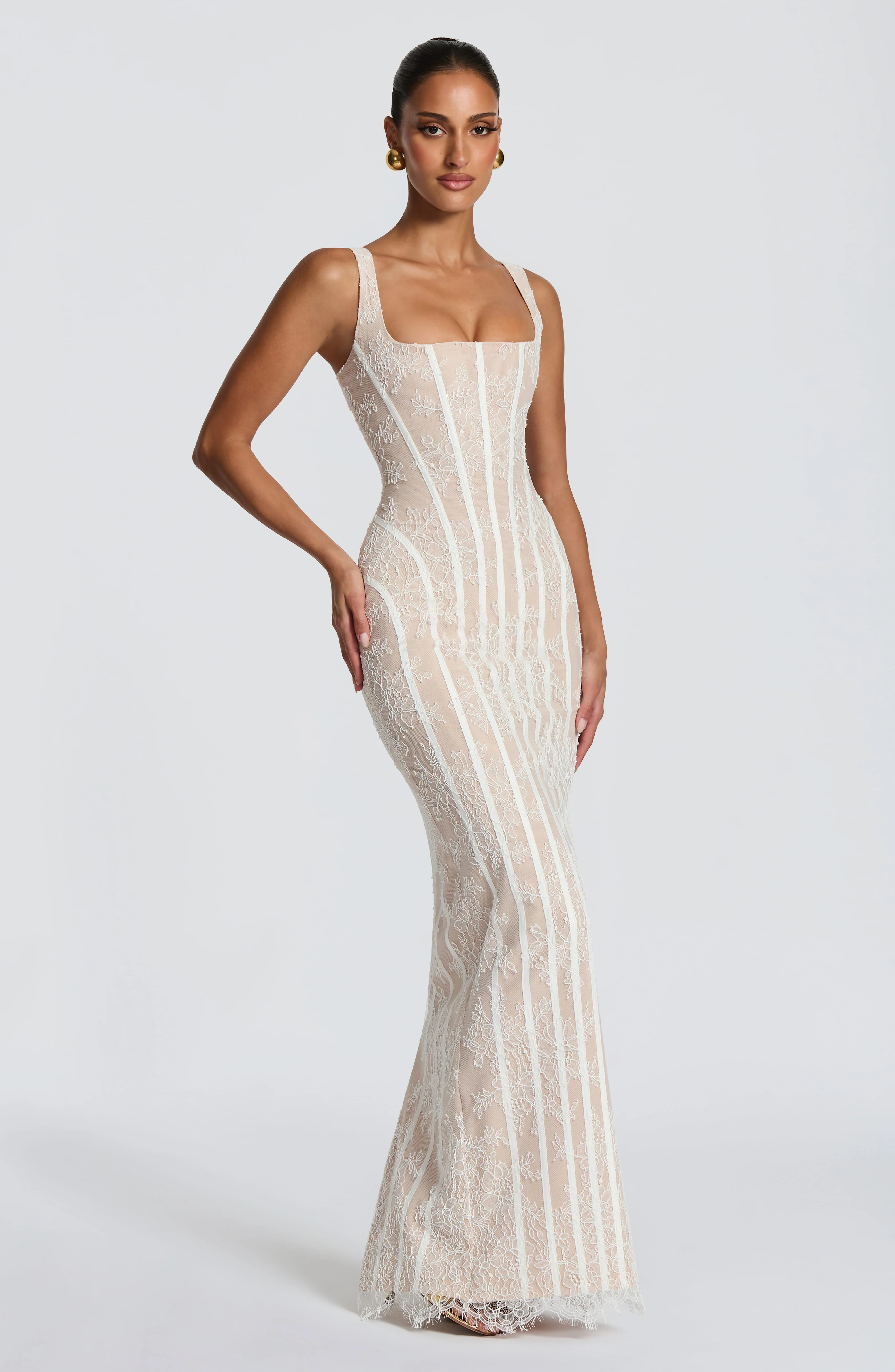 Polina Maxi Dress - Ivory - Image 6