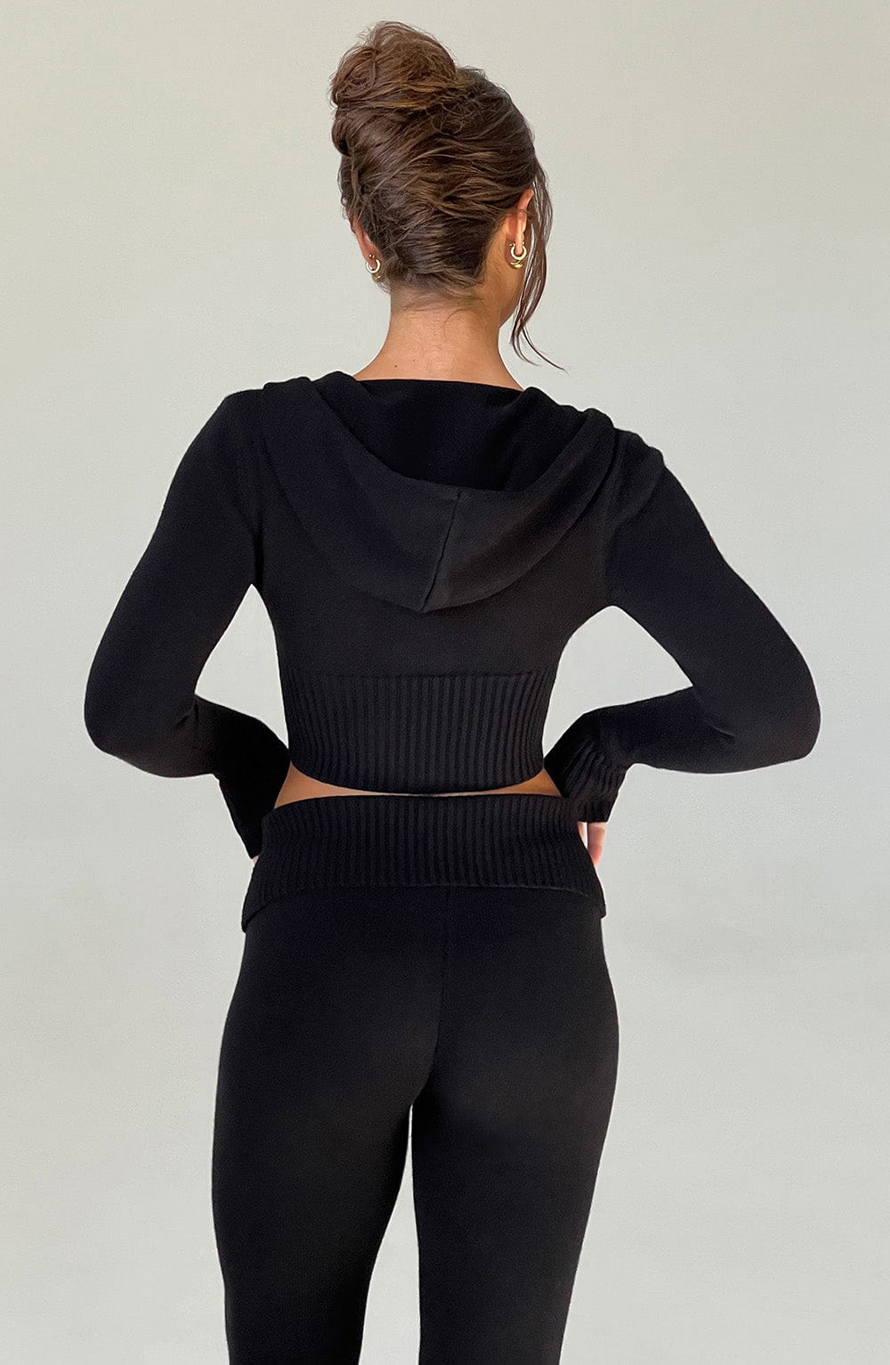 Portia Knit Hoodie - Black - Image 17