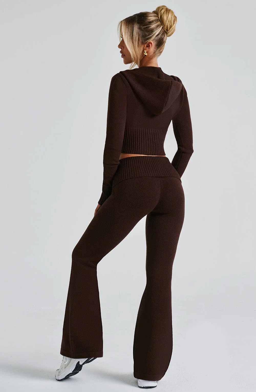 Portia Knit Hoodie - Chocolate - Image 6