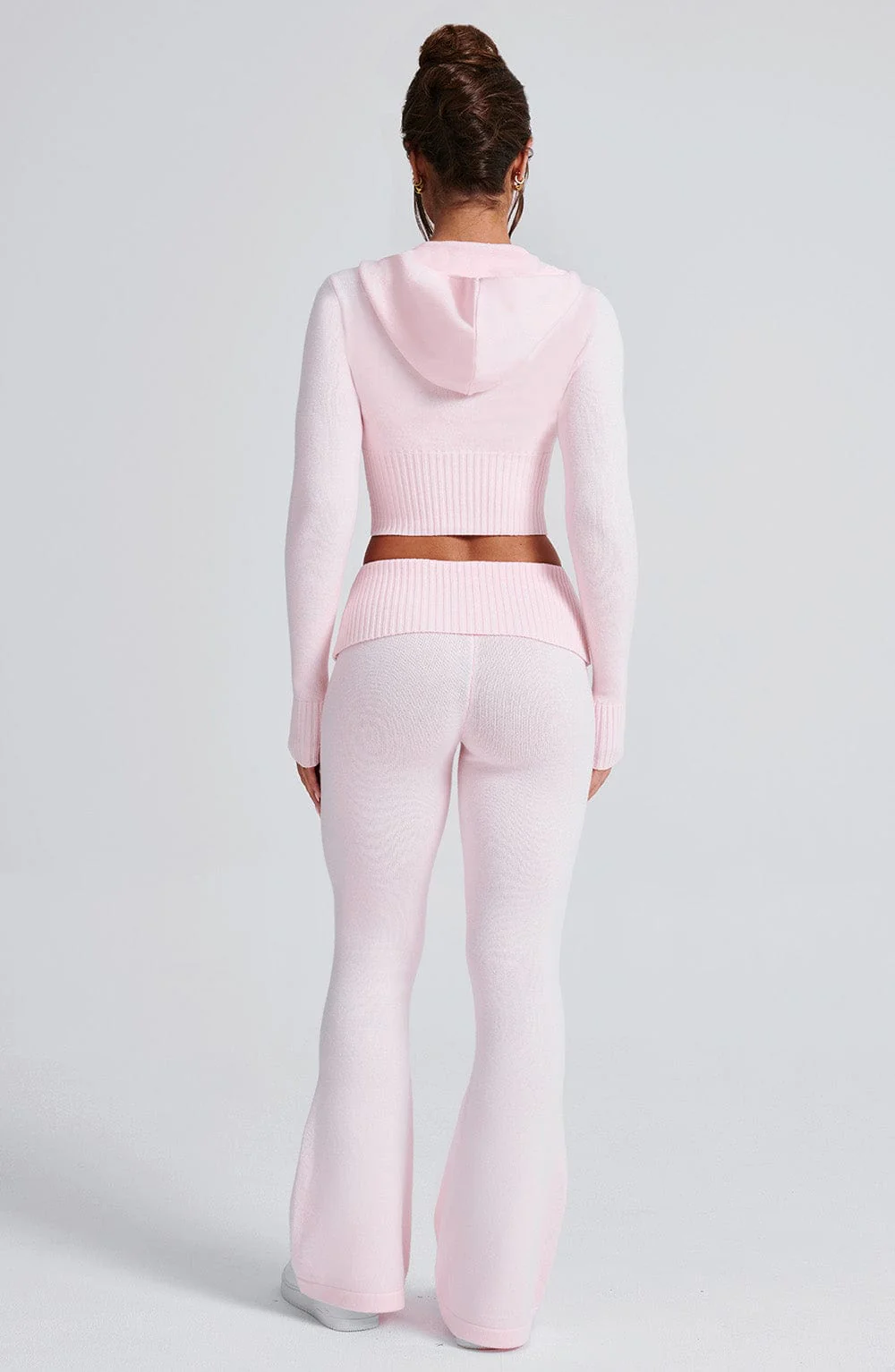 Portia Knit Hoodie - Pink - Image 11