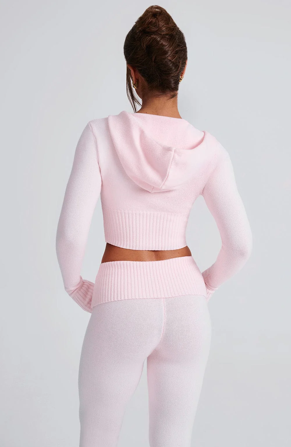Portia Knit Hoodie - Pink - Image 13
