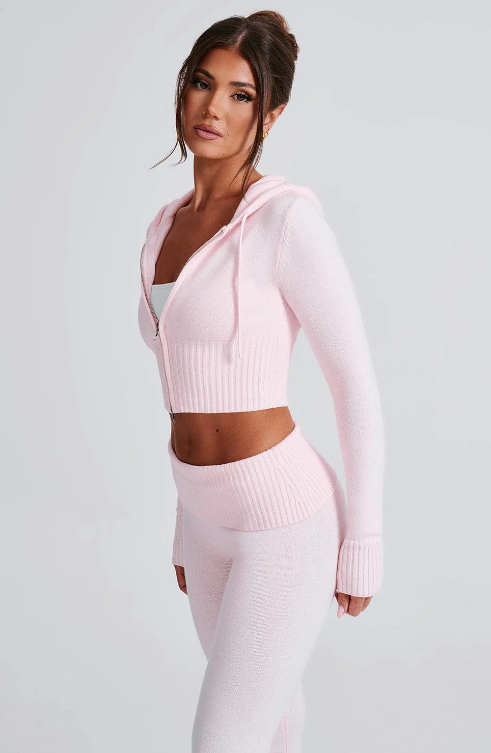 Portia Knit Hoodie - Pink - Image 18
